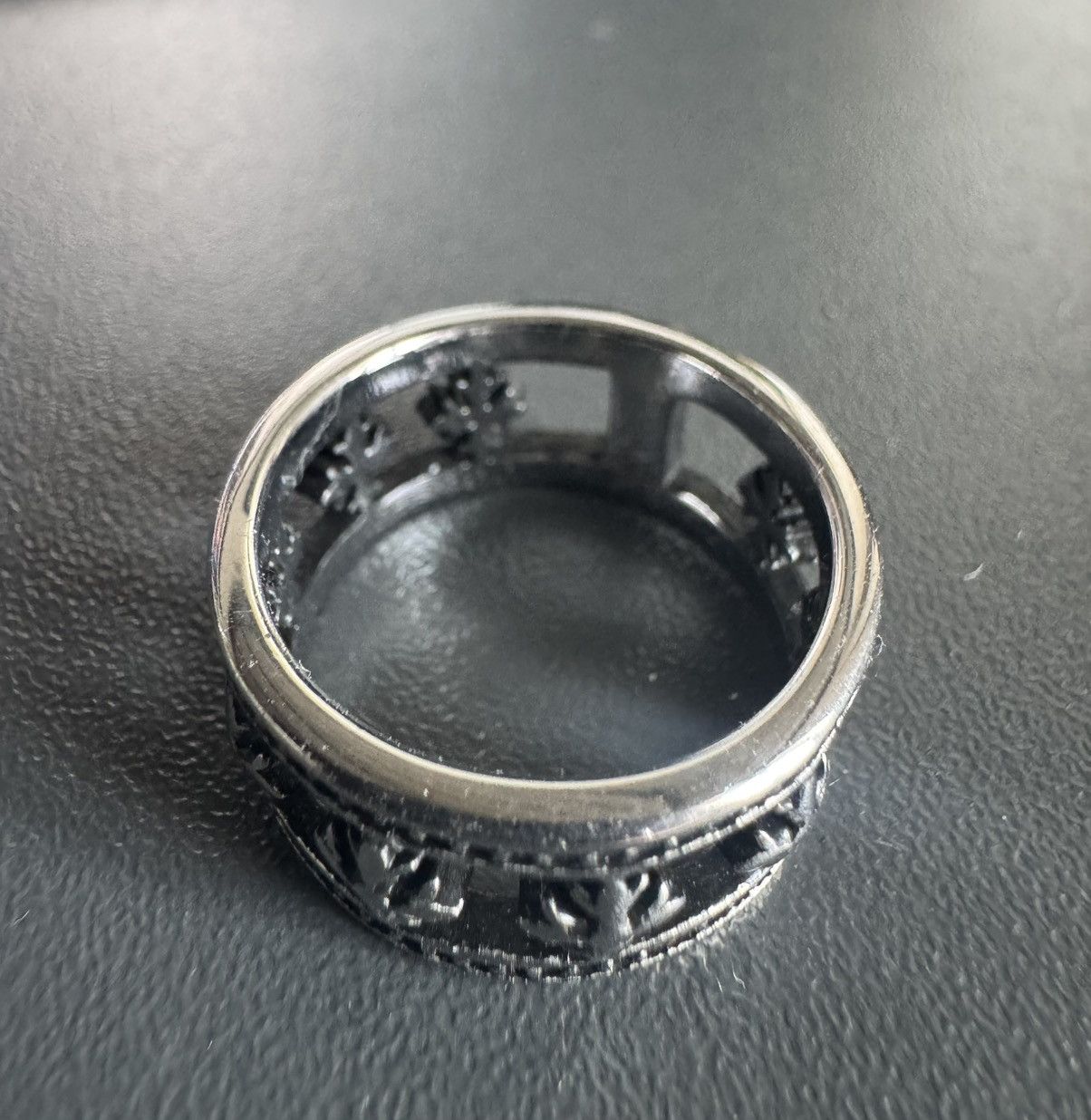 Other Gothic Silver Band Ring - Opium Aesthetic Size ONE SIZE - 4 Thumbnail
