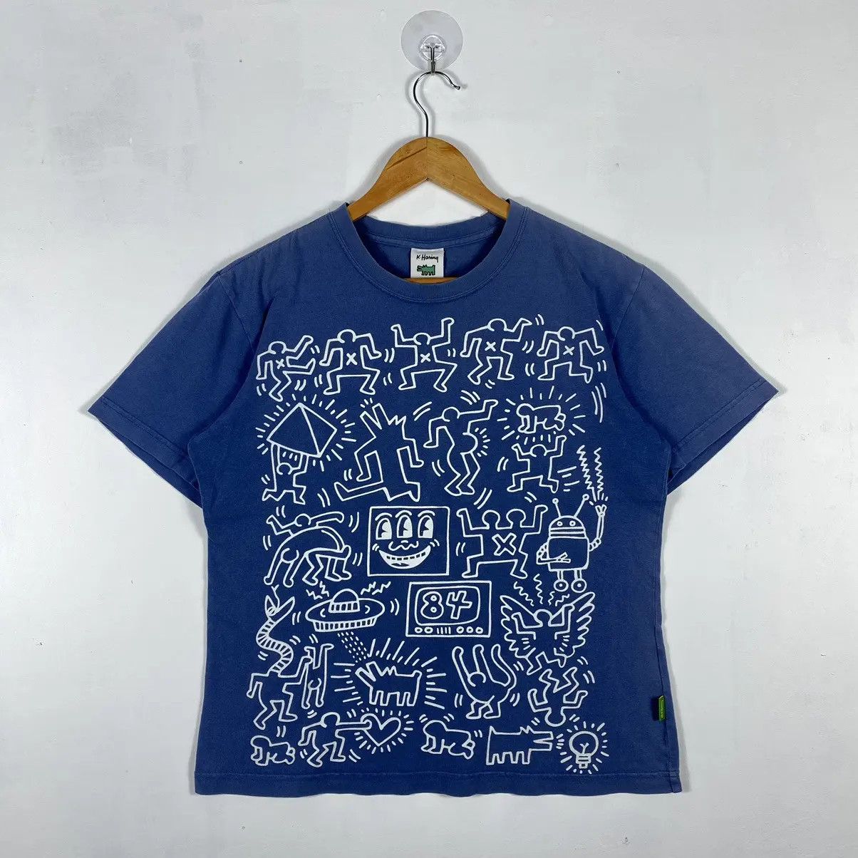 Keith Haring × Vintage Vintage 00's KEITH HARING All Logo Graphic Faded Tee Size US M / EU 48-50 / 2 - 2 Thumbnail