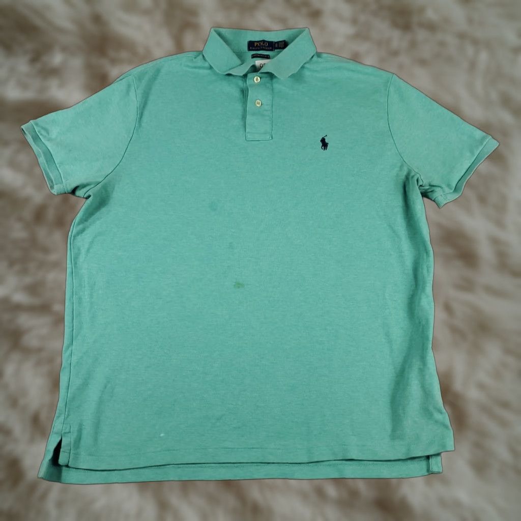 Ralph Lauren Ralph Lauren Polo Shirt Blue Slim Fit Regular XL Mens Casual Short Sleeve Size US XL / EU 56 / 4 - 1 Thumbnail