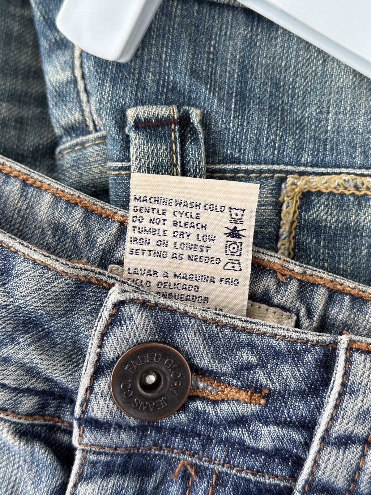 If Six Was Nine 💥Faded Glory💥 Jeans Crazy Pocket 💥 Size US 30 / EU 46 - 7 Thumbnail