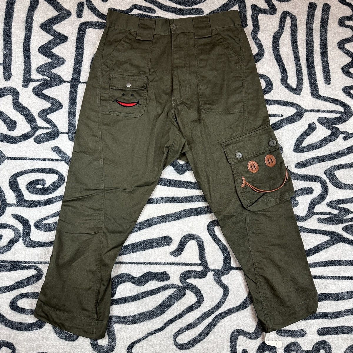 Japanese Brand UP START Smile! Green Army Monkey Pants 32/L