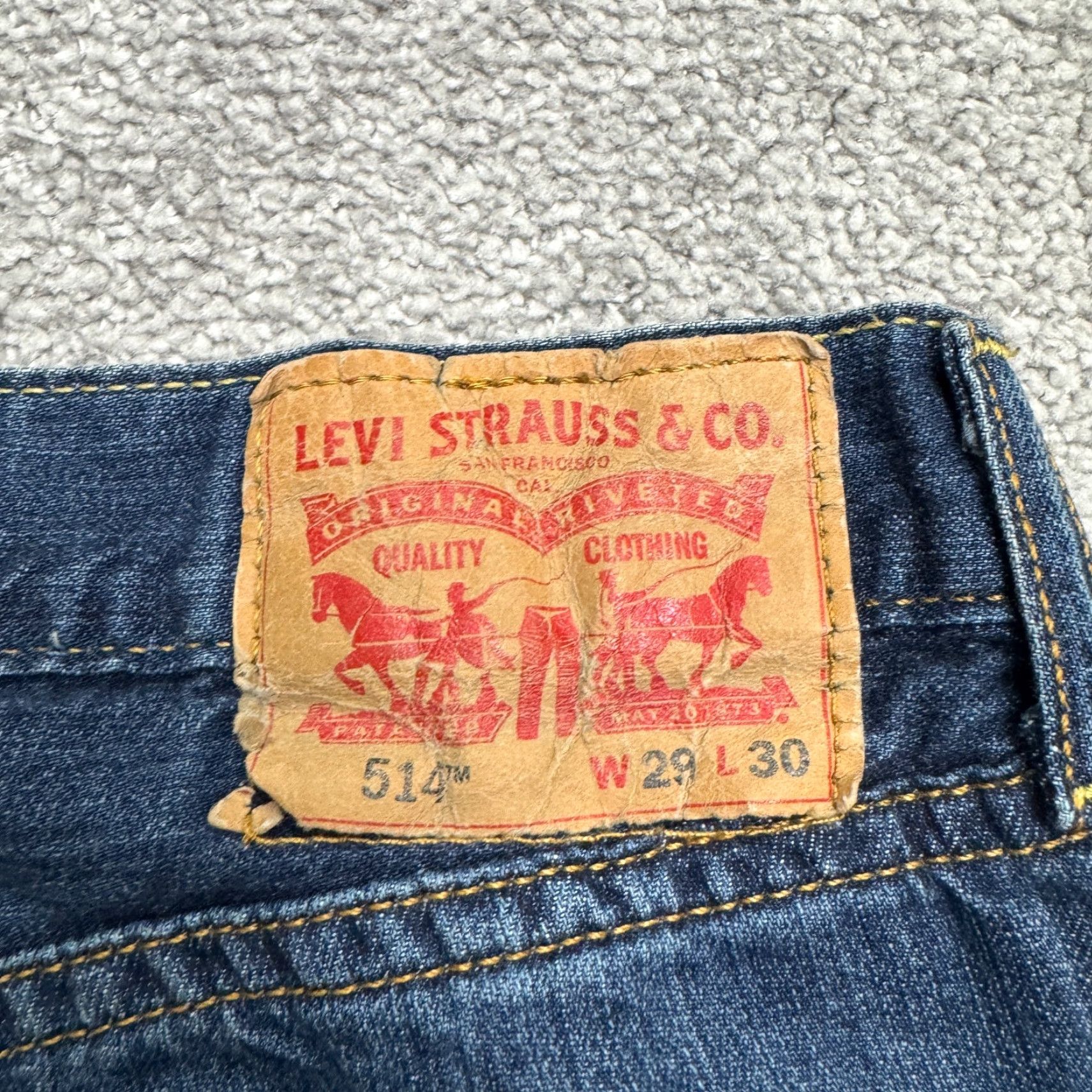 Levi's Levi's 514 Denim Jeans Mens 29x30 Straight Leg Medium Wash Blue Casual Streetwear Mens Bay Size US 29 - 6 Thumbnail
