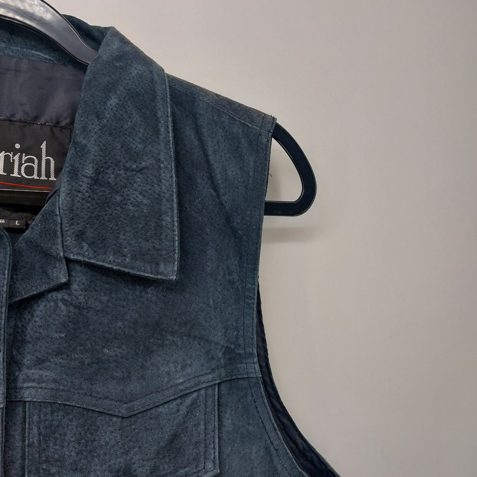 Vintage Mariah MPW Size L Hippy Navy Blue Vest Suede Western Cowgirl Size L / US 10 / IT 46 - 11 Thumbnail
