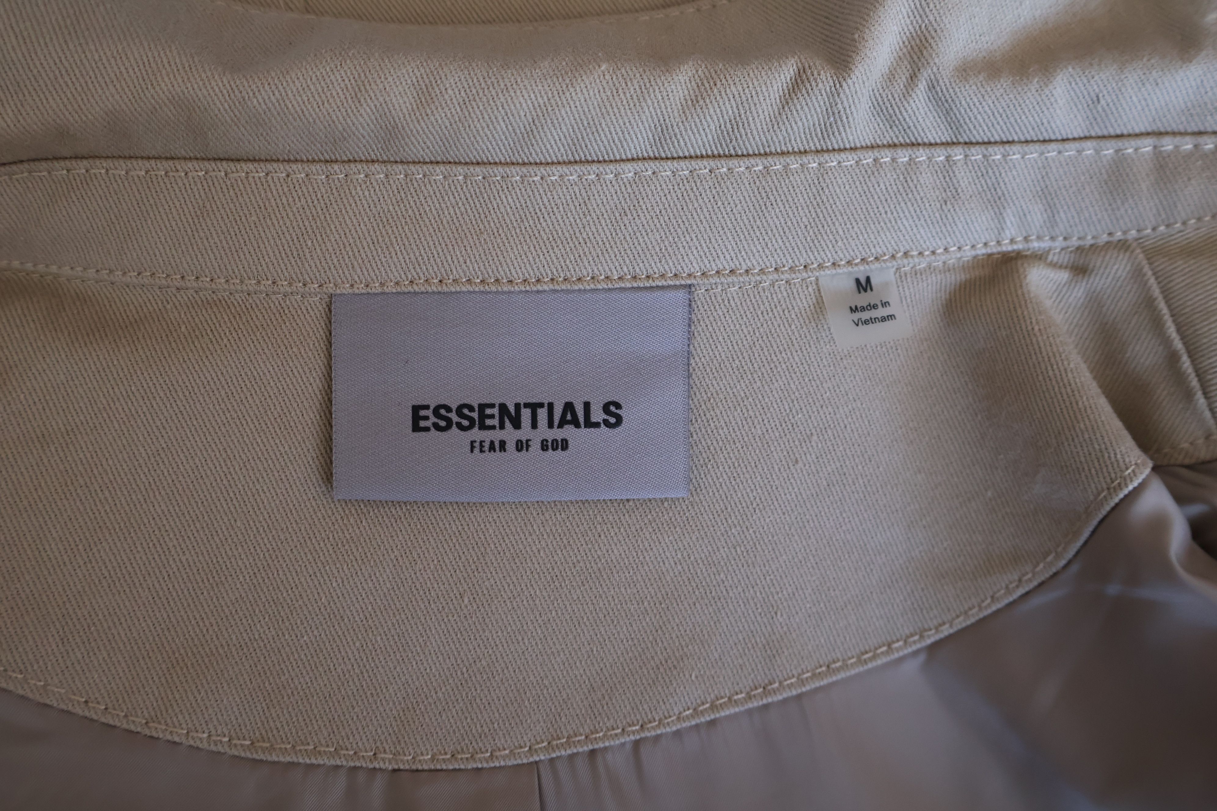 Fear of God Fear of God ESSENTIALS Beige Cotton Twill Jacket Size M Size US M / EU 48-50 / 2 - 8 Thumbnail