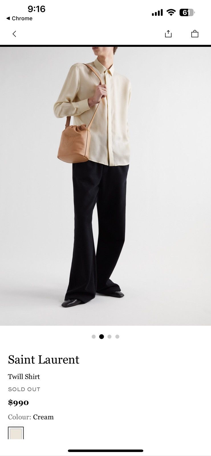 Saint Laurent Paris Saint Laurent twill shirt. 41/16. $990 Size US L / EU 52-54 / 3 - 1 Thumbnail