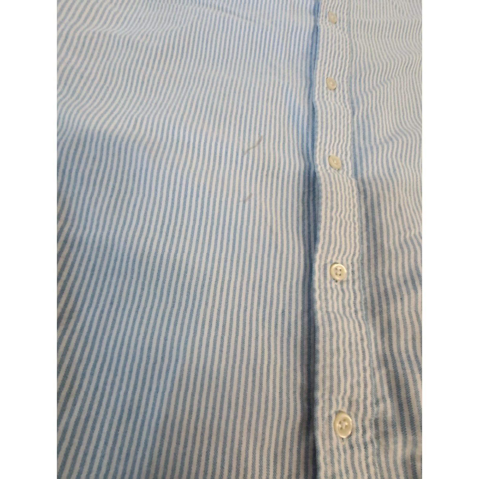 Polo Ralph Lauren Polo Ralph Lauren Shirt XL Classic Fit Spread Collar Striped Blue/White Multicolor 100% Cotton Men Button-Up Size US XL / EU 56 / 4 - 2 Thumbnail