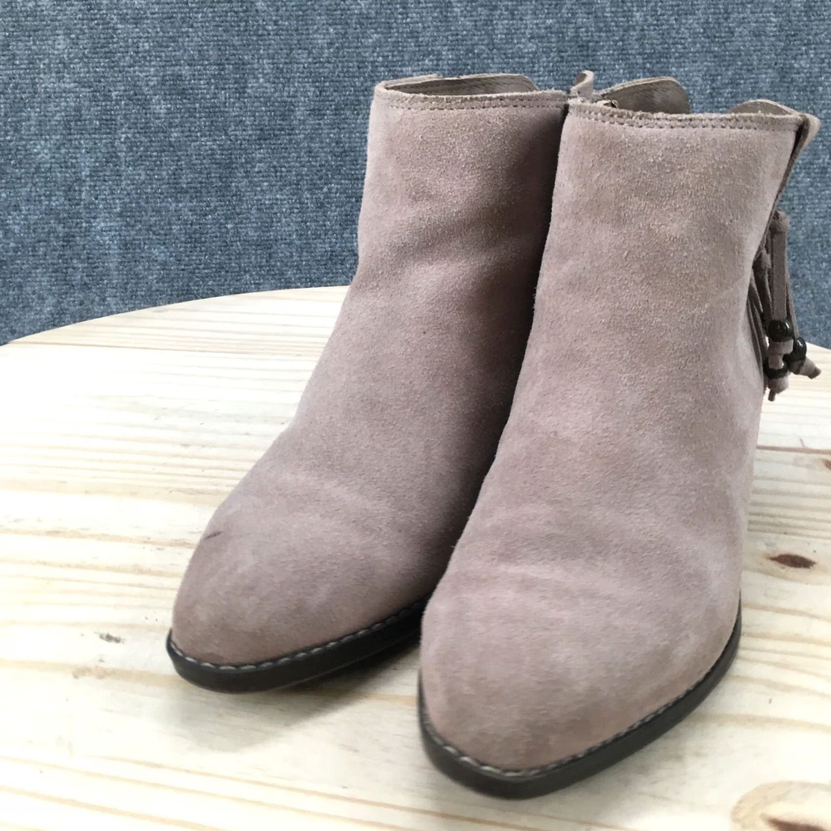 Vintage White Mountain Boots Womens 8.5 M Havana Ankle Booties Beige Leather Zip Boots Size US 9 / IT 39 - 4 Thumbnail