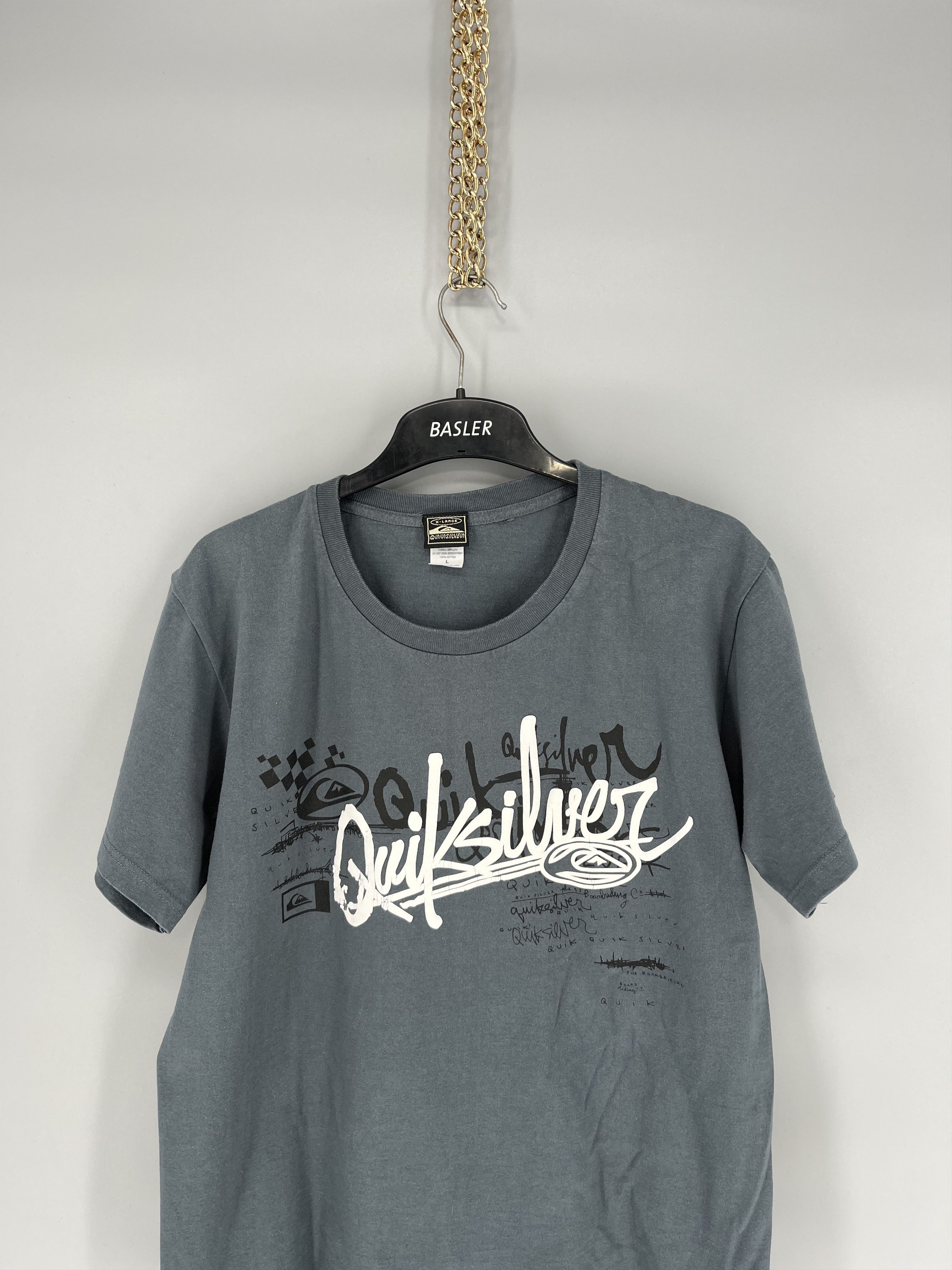 Quiksilver Vintage Quiksilver T-Shirt Medium Gray Surf Skateboard y2k Size US L / EU 52-54 / 3 - 4 Thumbnail