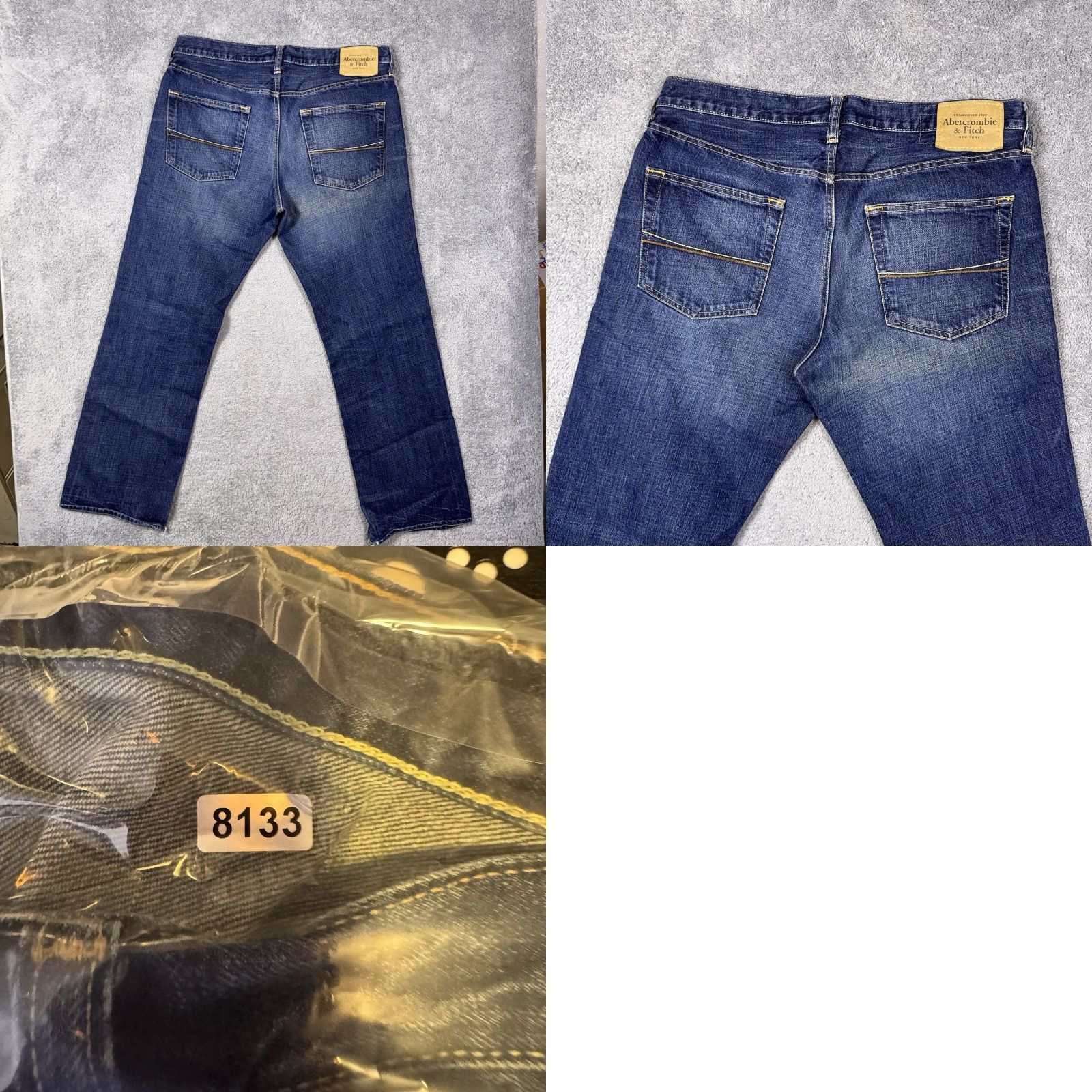 Abercrombie & Fitch Abercrombie & Fitch Kilburn Jeans Men 36x32 Vintage Lowrise Boot Whisker Denim Y2K Jeans Regular 5-Pocket Blue Mens Size US 36 / EU 52 - 9 Thumbnail