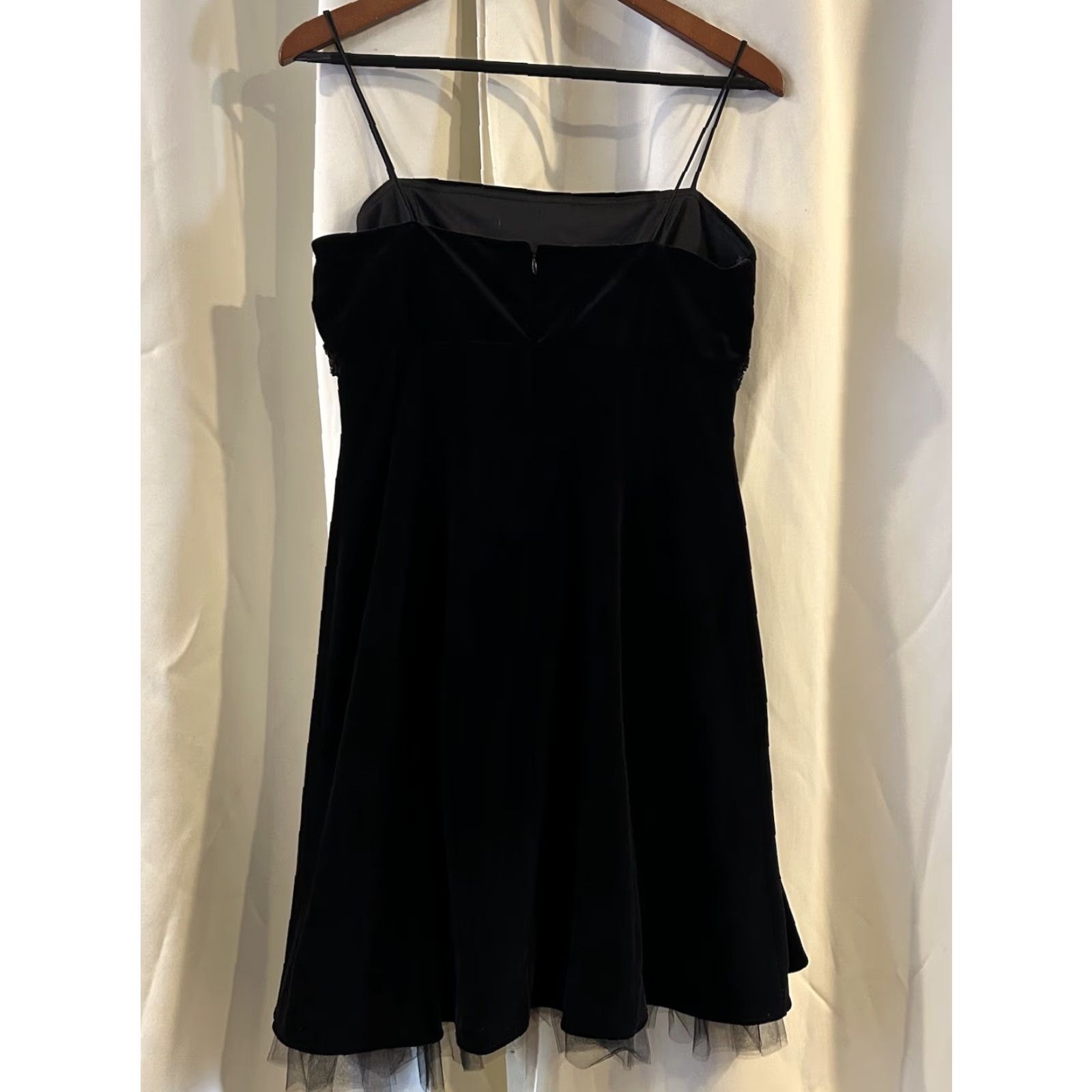 Vintage VINTAGE Betsy & Adam Black Velvet Midi Dress Size 14 Women Sleeveless Beads Sequins Party Cocktail Y2K Size XL / US 12-14 / IT 48-50 - 3 Thumbnail