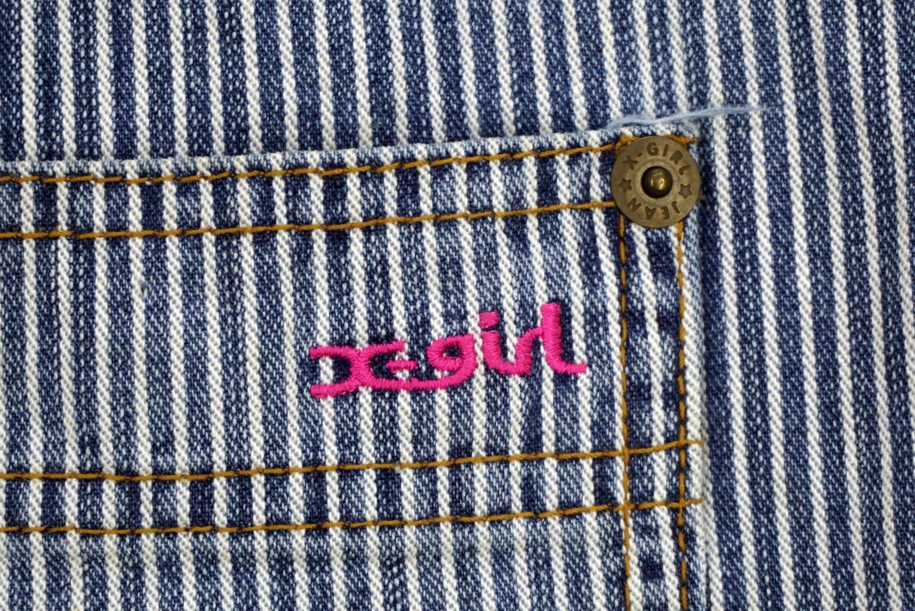 Japanese Brand X-girl Jeans Size W34xL30.5 Hickory Overalls Workwear Size 26" / US 2 / IT 38 - 10 Thumbnail
