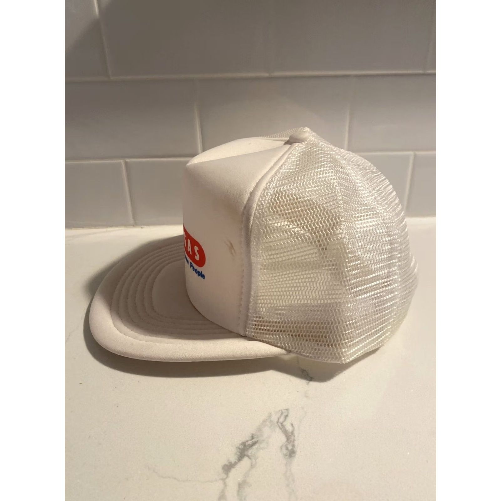 GAS VINTAGE DA Propane People White SnapBack Hat Mens Adjustable Hat Size ONE SIZE - 2 Thumbnail