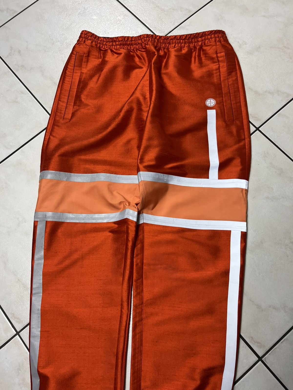 Astrid Andersen × Designer Astrid Andersen silk silver tape track pants reflective Size US 32 / EU 48 - 4 Thumbnail