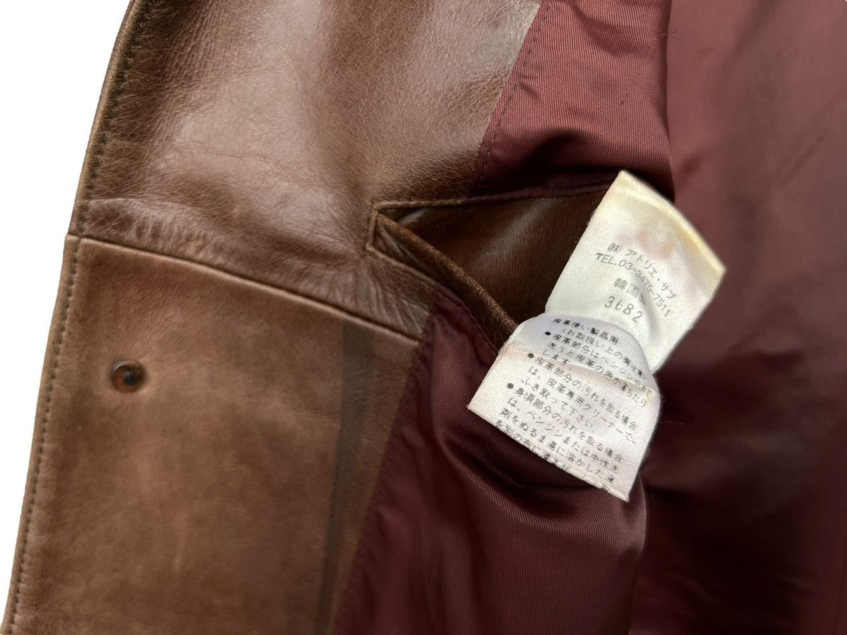 Vintage Vintage Atelier Sab Soft Brown Leather Jacket Trench Coat Size US S / EU 44-46 / 1 - 11 Thumbnail