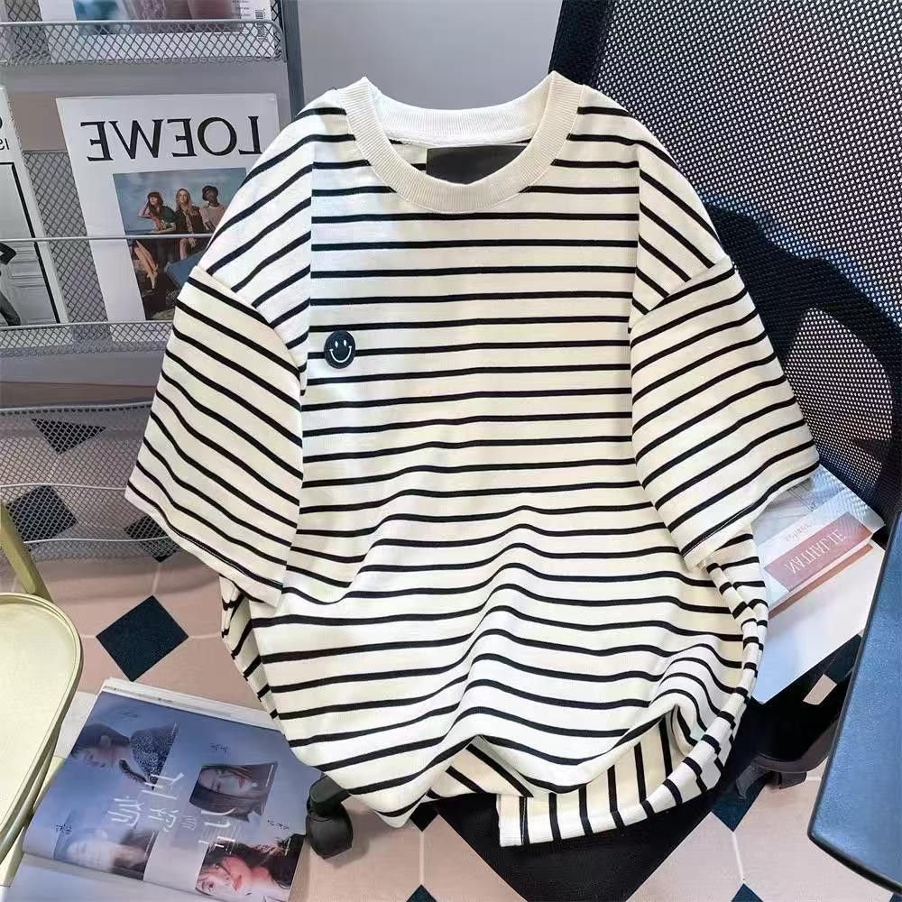 Vintage Smiley Stripe Oversized Tee Size US M / EU 48-50 / 2 - 1 Thumbnail