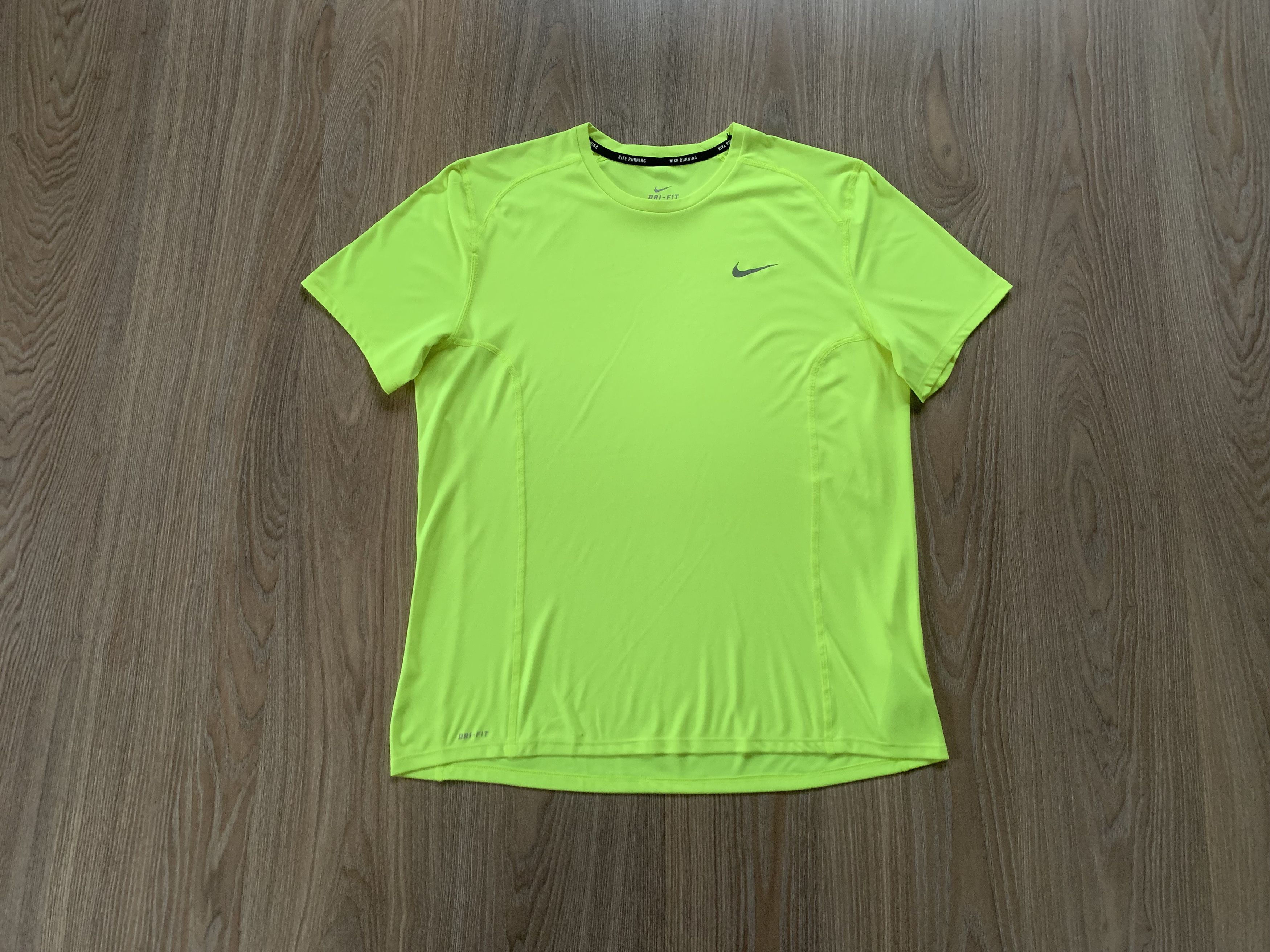 Nike Nike Running Light Green Training T Shirt Size US L / EU 52-54 / 3 - 9 Thumbnail