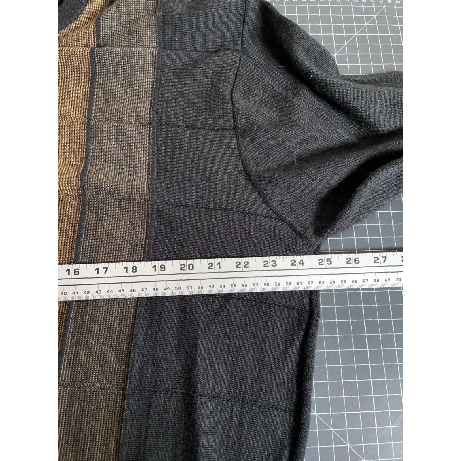 Vintage Cellinni Collezione Wool Blend Sweater Adult XL Black Textured Stripe Knit Crew Neck Pullover Mens Size US XL / EU 56 / 4 - 5 Thumbnail