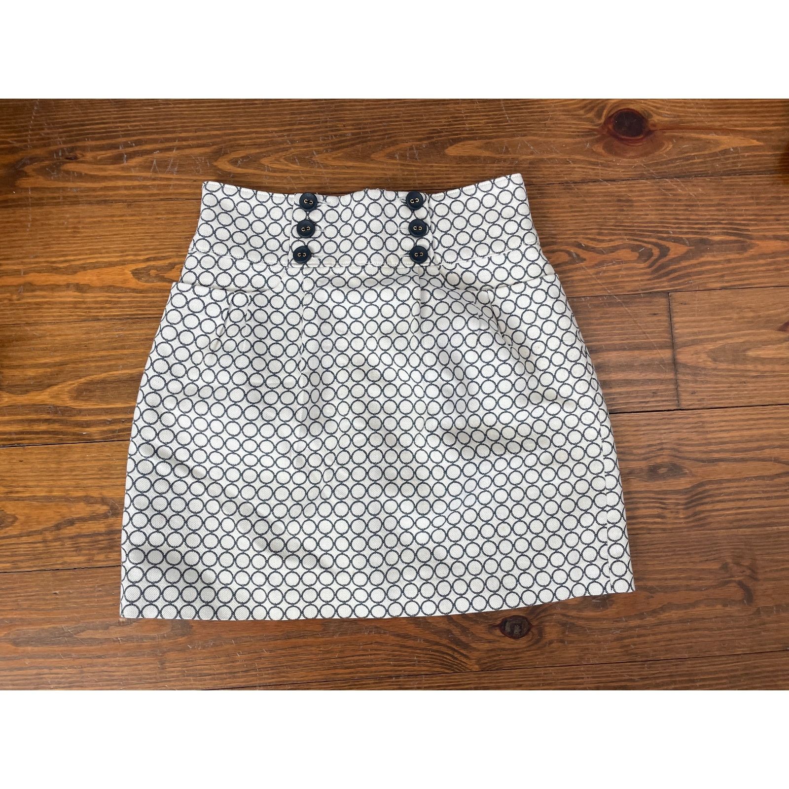 Anthropologie Anthropologie Sine Button Front Geometric Print Skirt, 4 Size 27" / US 4 / IT 40 - 1 Thumbnail