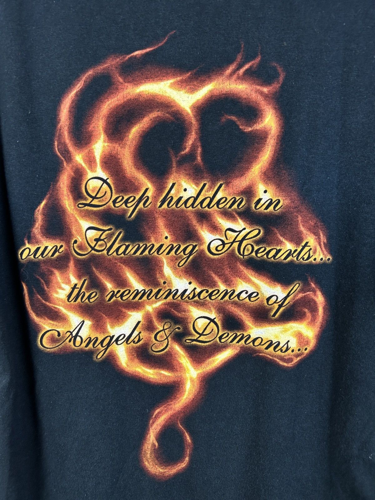 Band Tees Vintage Nightwish Angels & Demons Flame Metal T-Shirt L Size US L / EU 52-54 / 3 - 4 Thumbnail