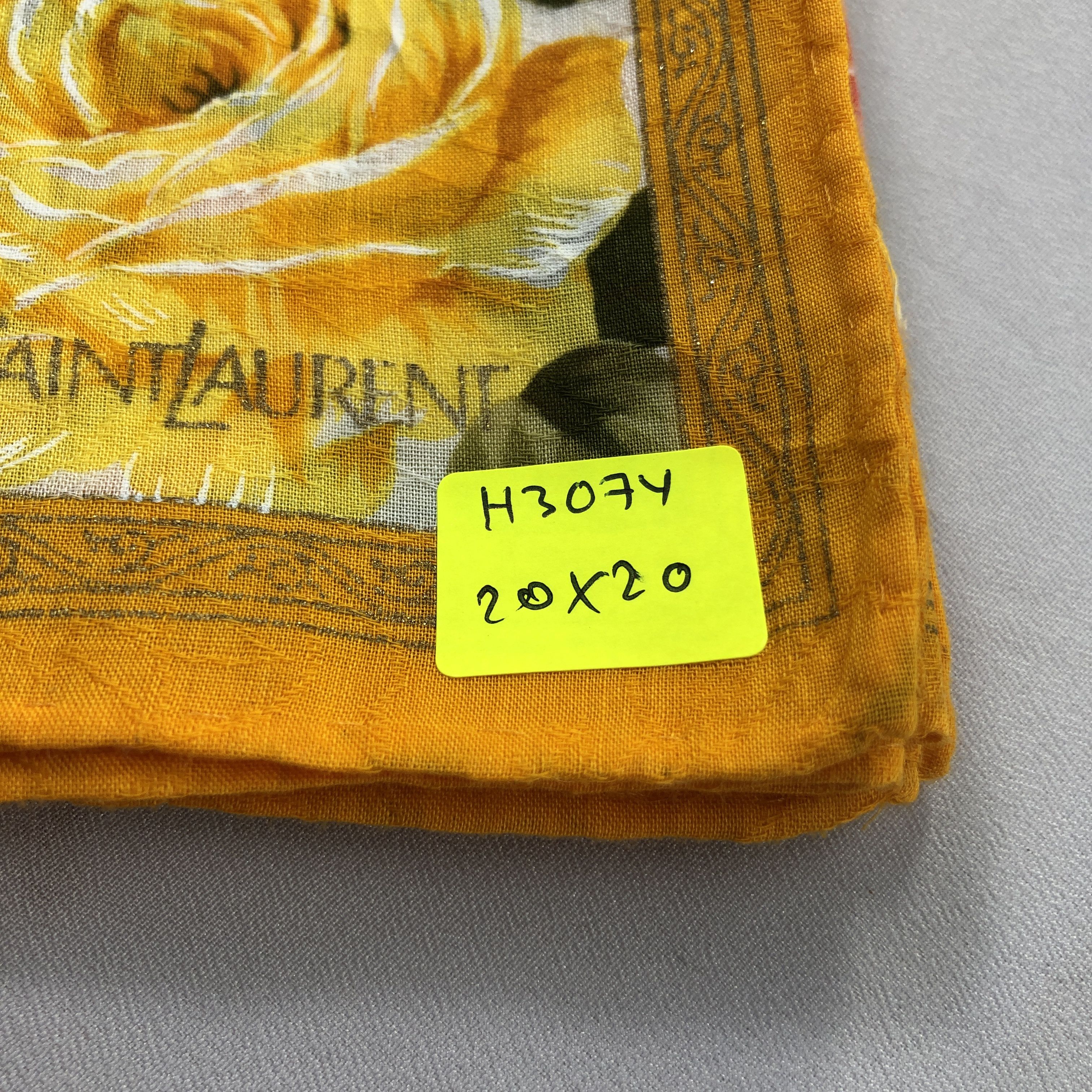 Yves Saint Laurent YSL Floral Handkerchief Neckerchief Bandana H3074 Size ONE SIZE - 6 Thumbnail
