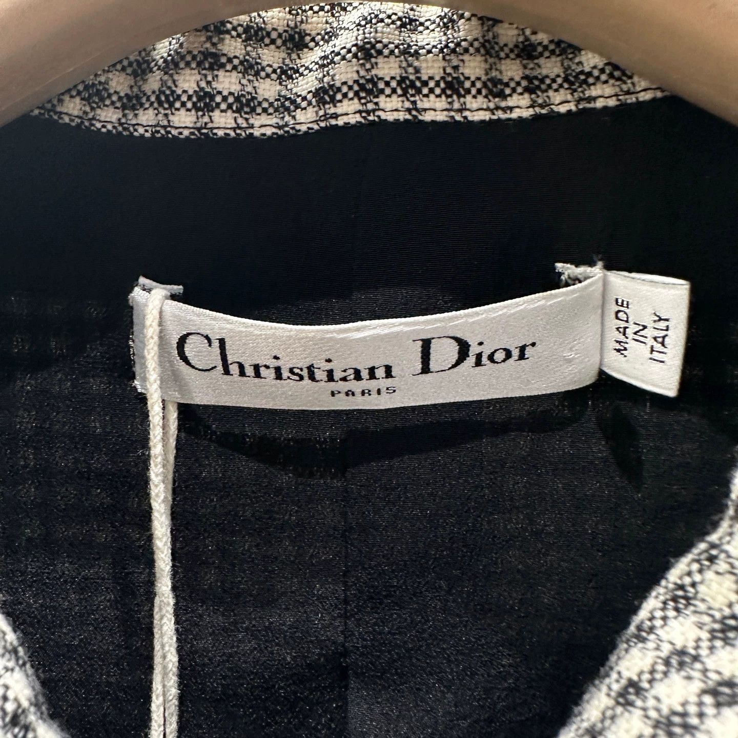 Dior Dior Blk & Wht Check Single-Breasted Wool 38 Dress Size S / US 4 / IT 40 - 3 Thumbnail