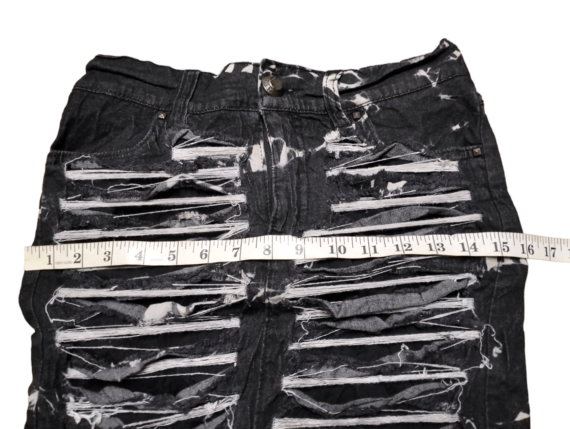 If Six Was Nine Japanese Brand Heaven and earth Distressed Design Skirt Size 28" / US 6 / IT 42 - 15 Thumbnail
