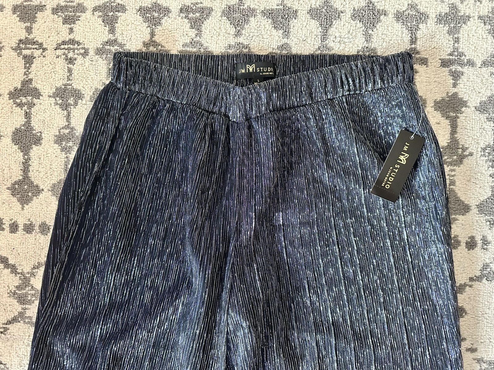 JM Collection Women Sparkle Blue JM Studio by John Meyer Pant Size 34" / US 12 / IT 48 - 3 Thumbnail