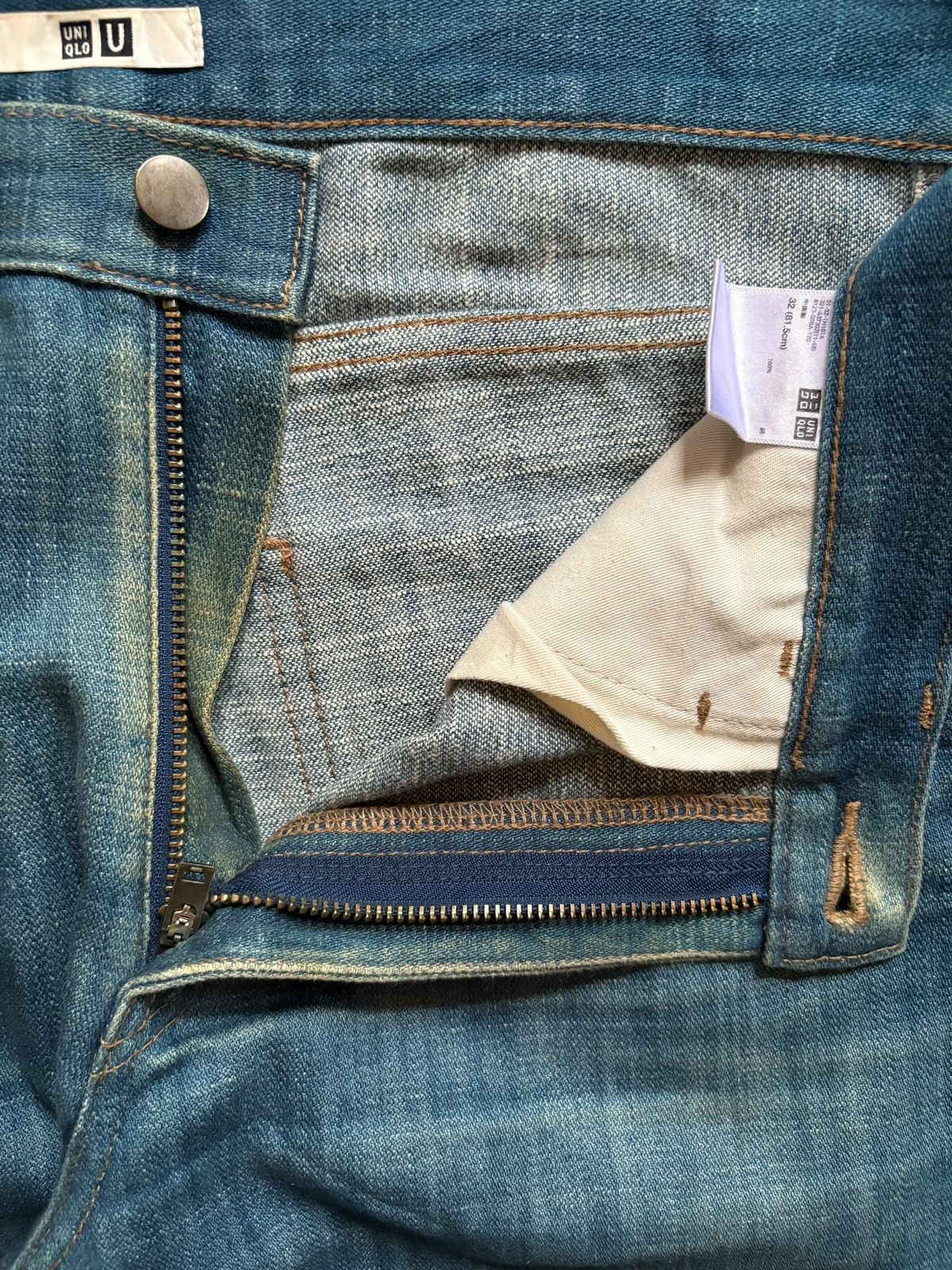 Lemaire × Uniqlo Vintage Japanese Uniqlo Christophe Lemaire Mud Wash Jeans Size US 34 / EU 50 - 9 Thumbnail