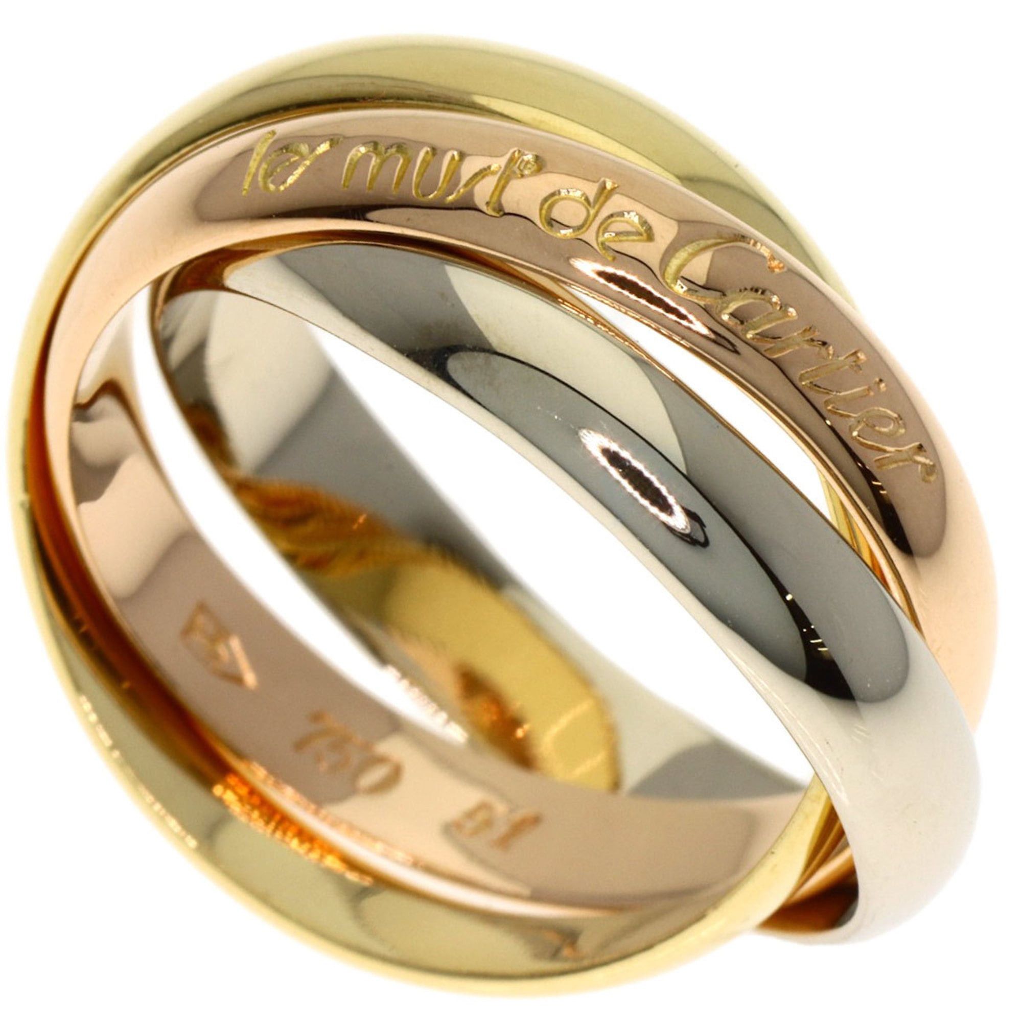 Cartier Cartier Trinity #51 Ring, 18K Yellow Gold/18KPG/18KWG, Women's Size ONE SIZE - 1 Thumbnail