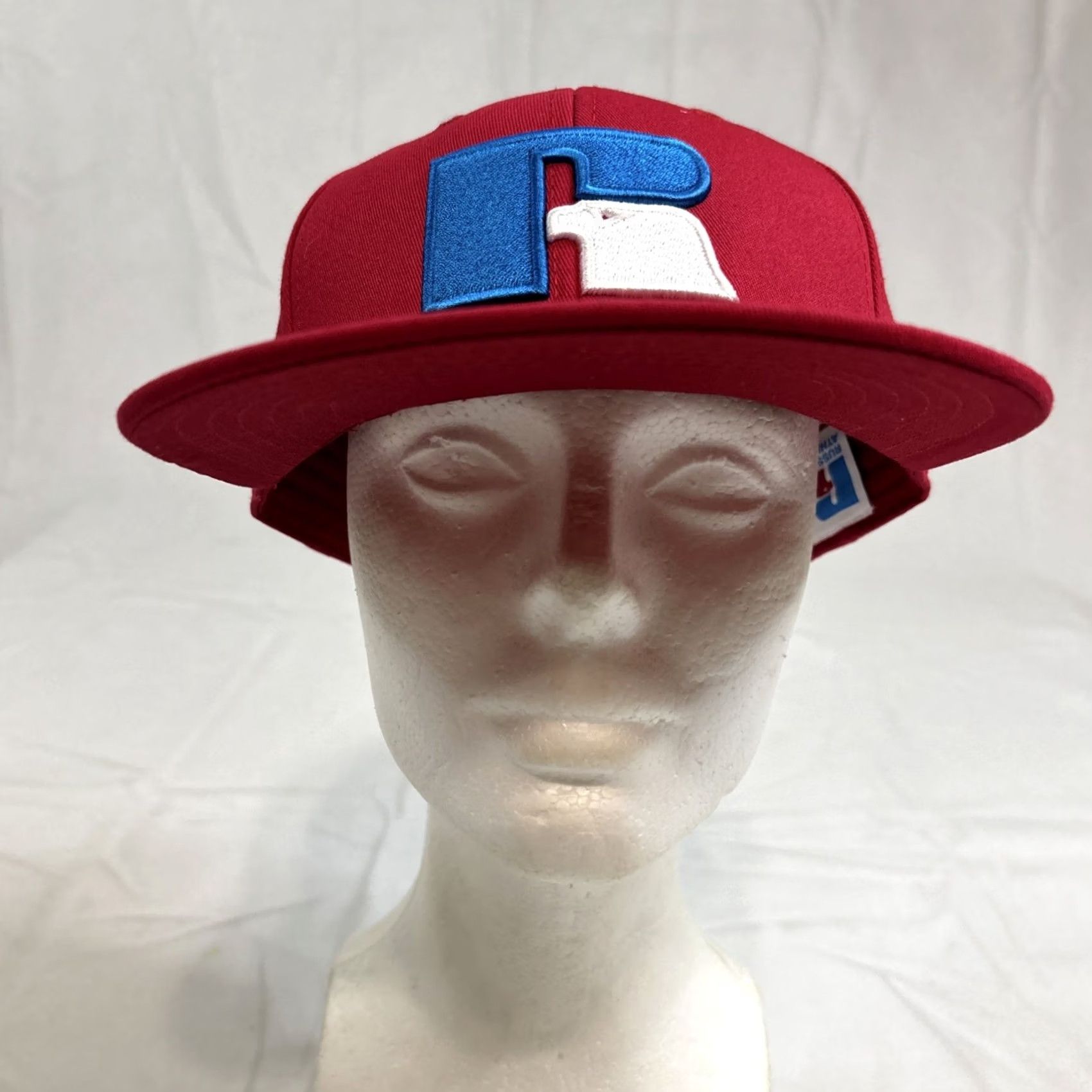 Russell Athletic VINTAGE RUSSELL ATHLETIC Cap SNAPBACK Adjustable Flat Billed Embroidered Logo Red Mens Size ONE SIZE - 2 Thumbnail