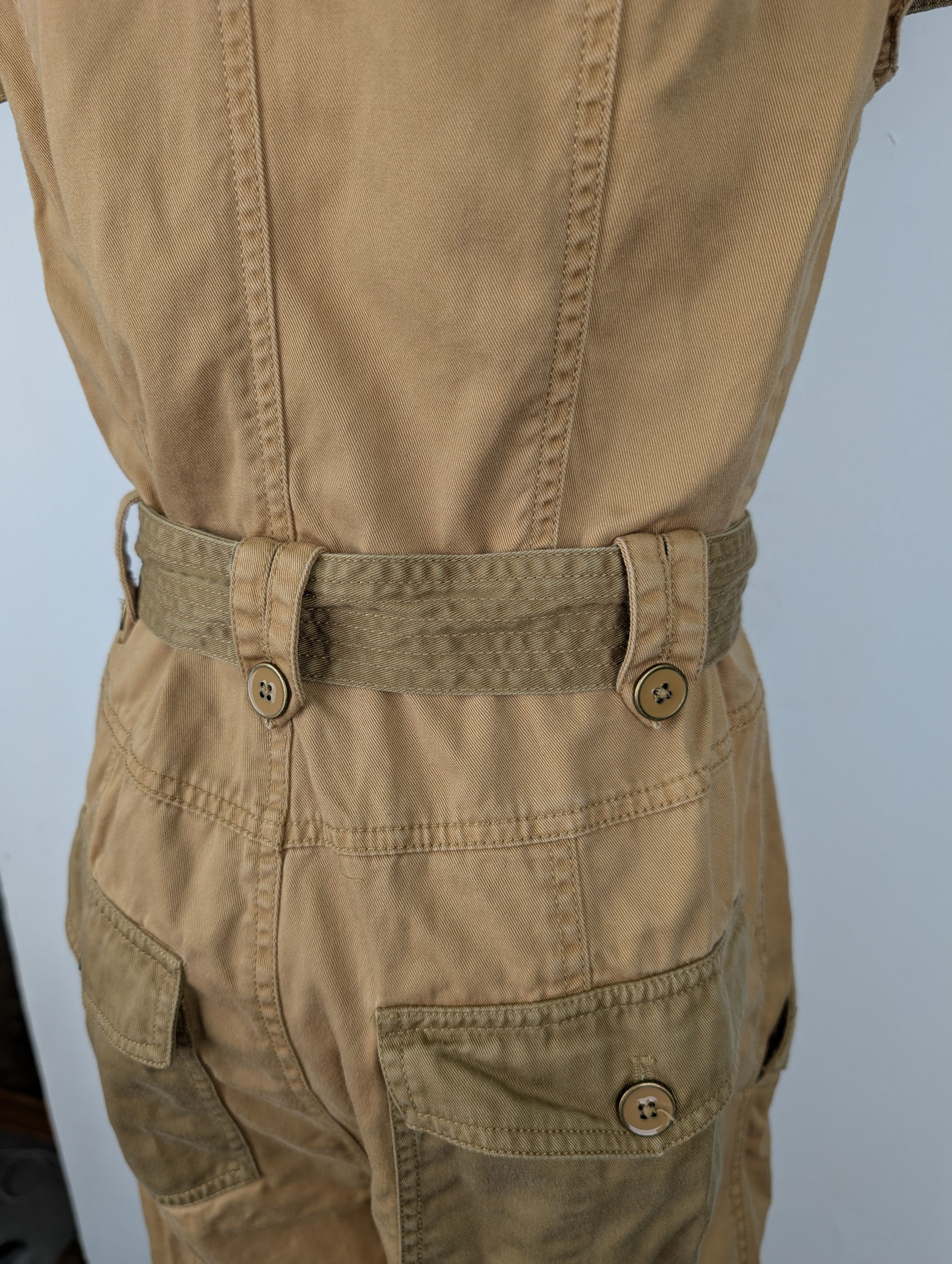 Ulla Johnson Ulla Johnson Khaki 2-Toned Patched Jumpsuit Size XS / US 0-2 / IT 36-38 - 6 Thumbnail