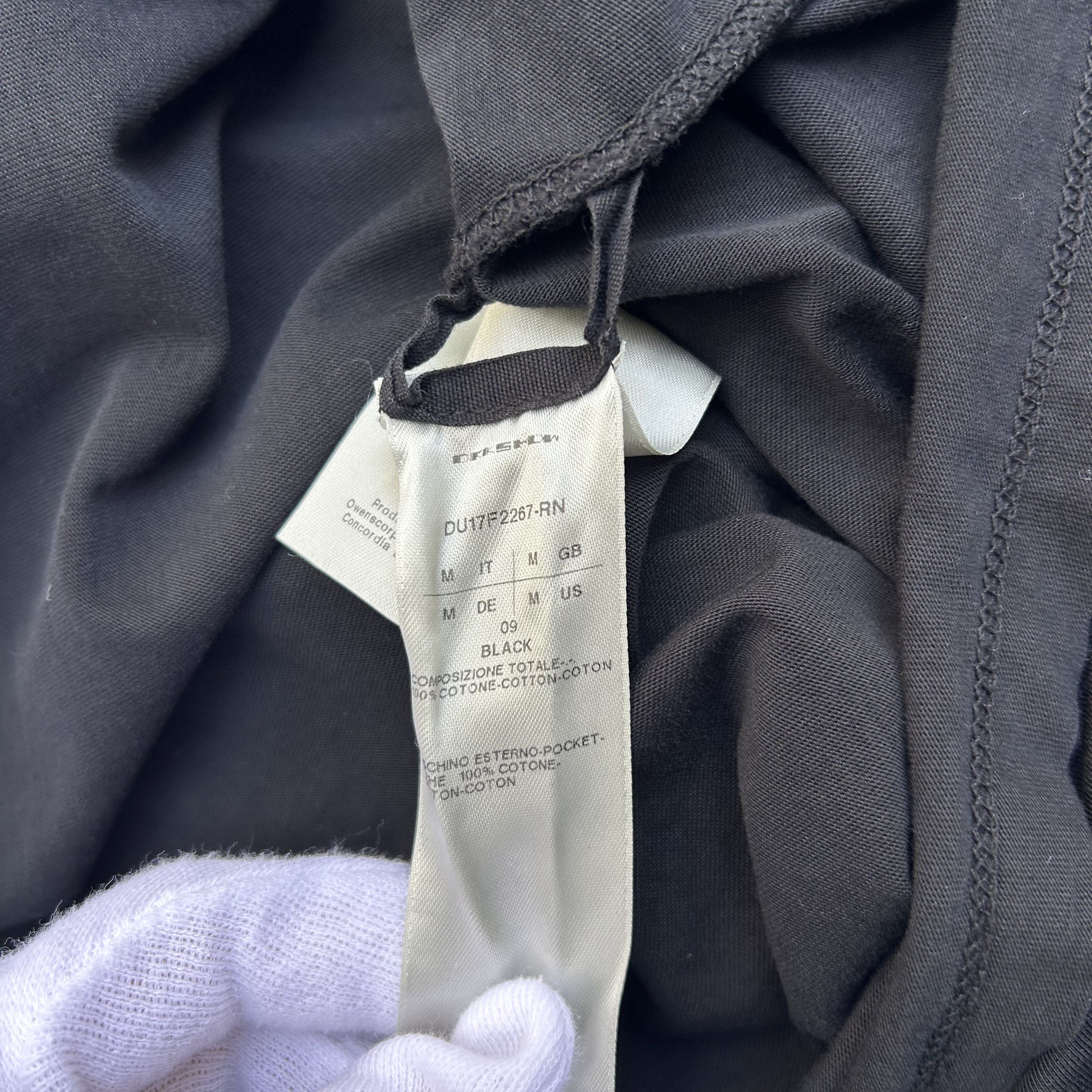 Rick Owens Drkshdw Rick Owens Black Long-Sleeved T-Shirt Top Pockets F/W17 Size US M / EU 48-50 / 2 - 5 Thumbnail