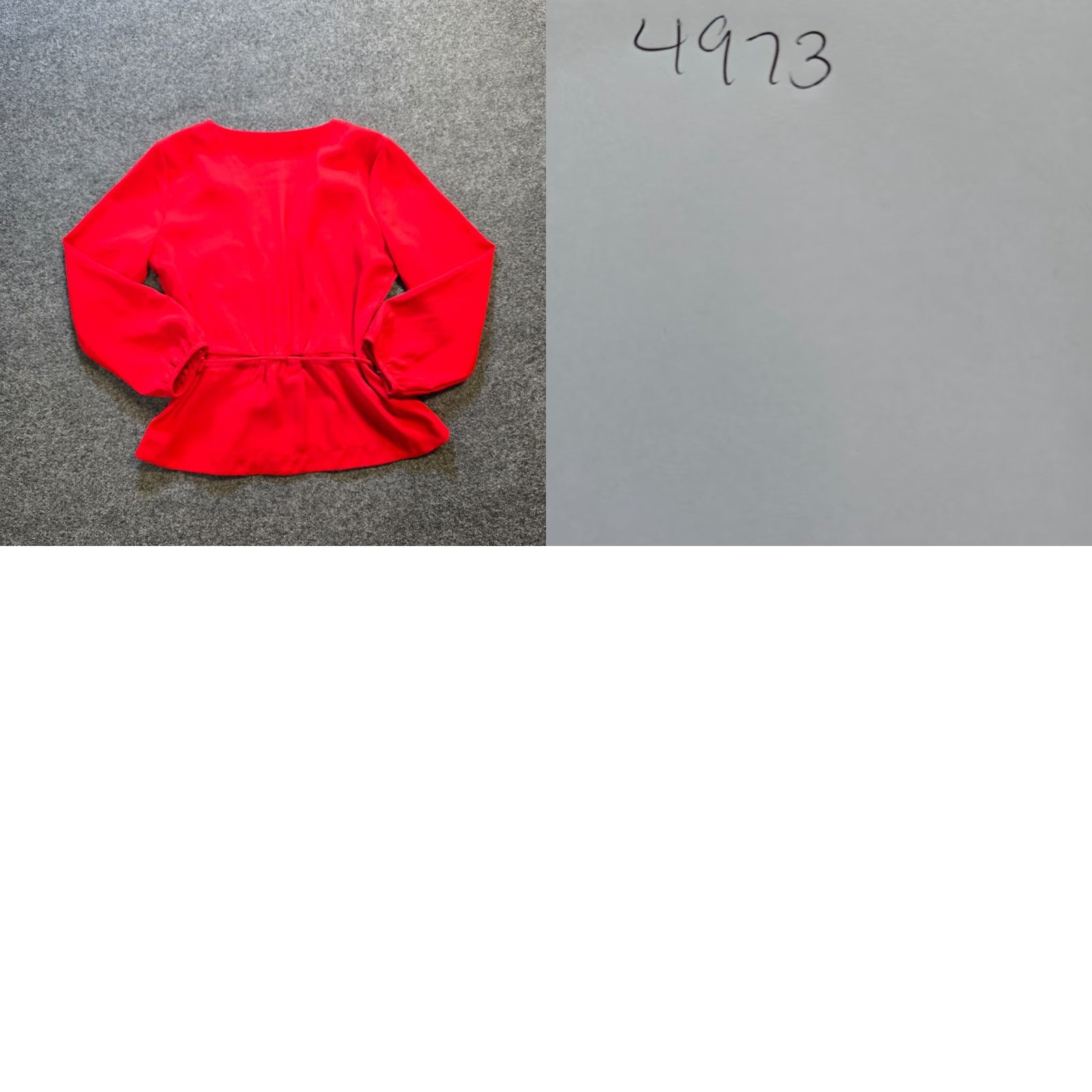 J.Crew J.CREW Top Womens Size 8 Red V-Neck Peplum Belted Long Sleeve Blouse Size M / US 6-8 / IT 42-44 - 8 Thumbnail
