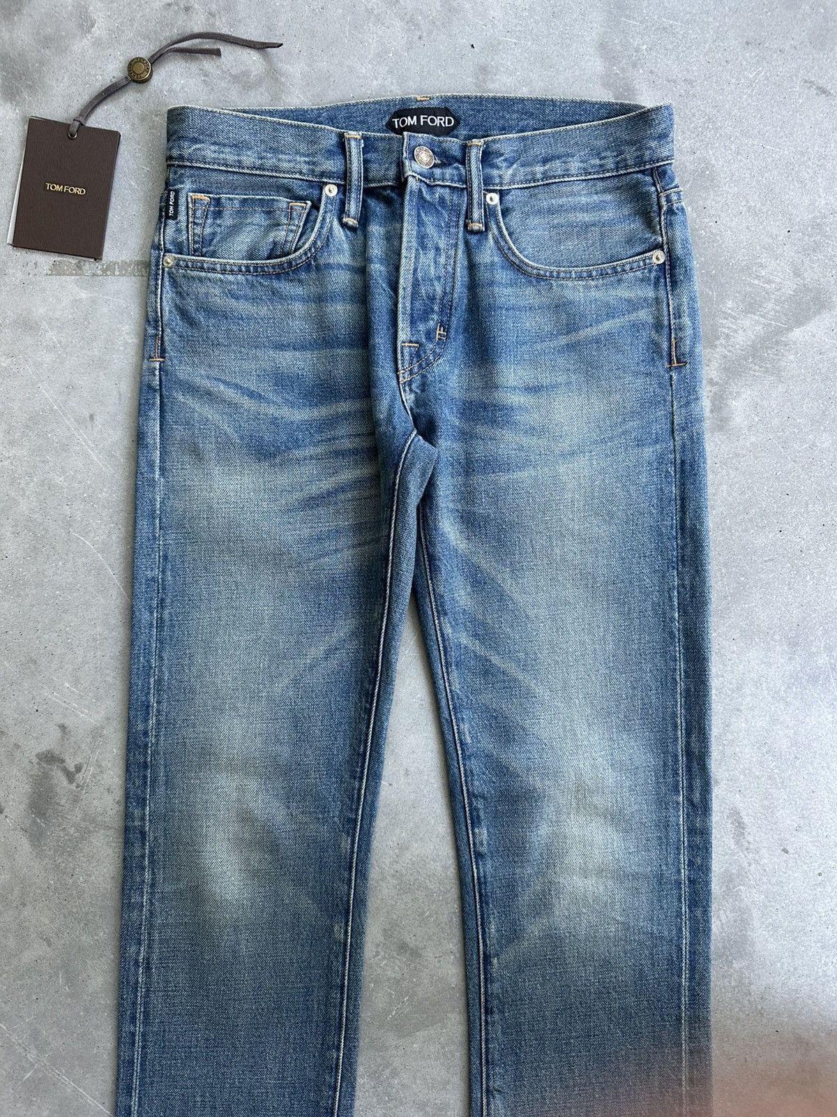 Tom Ford Tom ford jeans selvedge blue washed faded Size US 29 - 3 Thumbnail