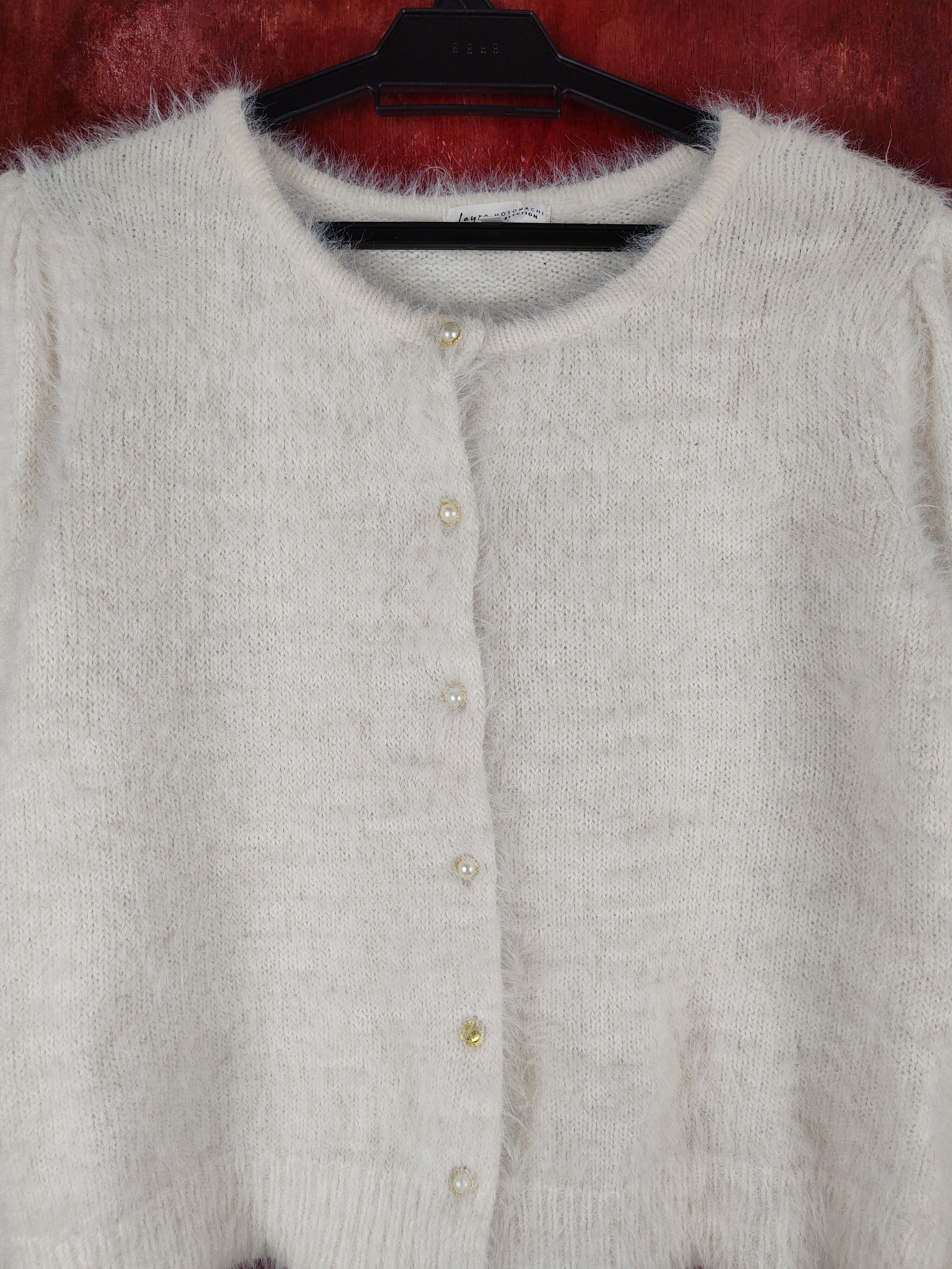 Homespun Knitwear Jayro Motomachi Ivory Shag Shaggy Fur Mohair Knitwear #S2072 Size M / US 6-8 / IT 42-44 - 2 Thumbnail
