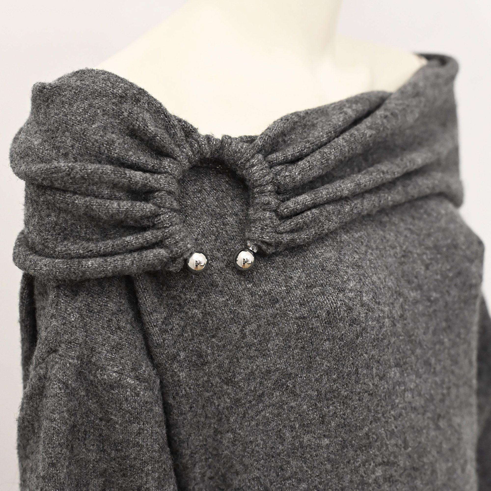 Zara Zara draped soft knit midi dress in grey size S Size S / US 4 / IT 40 - 7 Thumbnail