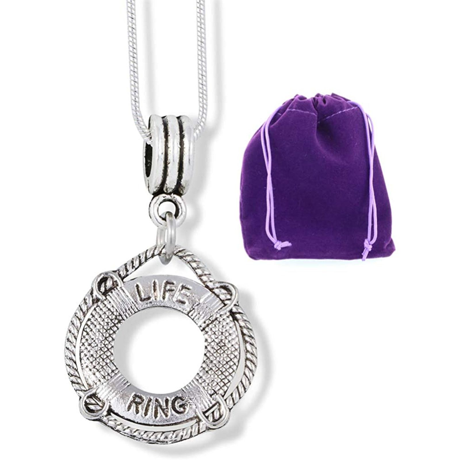 & Other Stories Life Saver Ring Floatation Charm Necklace Pendant Jewelry Size ONE SIZE - 1 Thumbnail