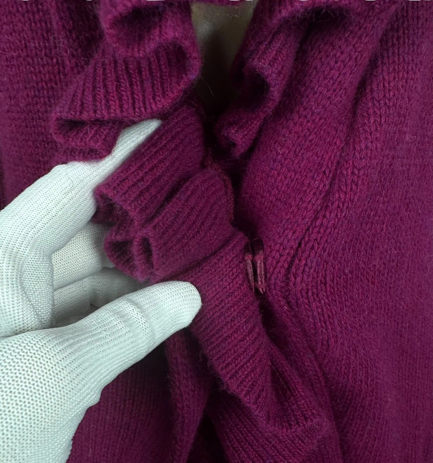 Emporio Armani Emporio Armani Ruffle Cardigan Wool Viscose size 46 Size L / US 10 / IT 46 - 8 Thumbnail