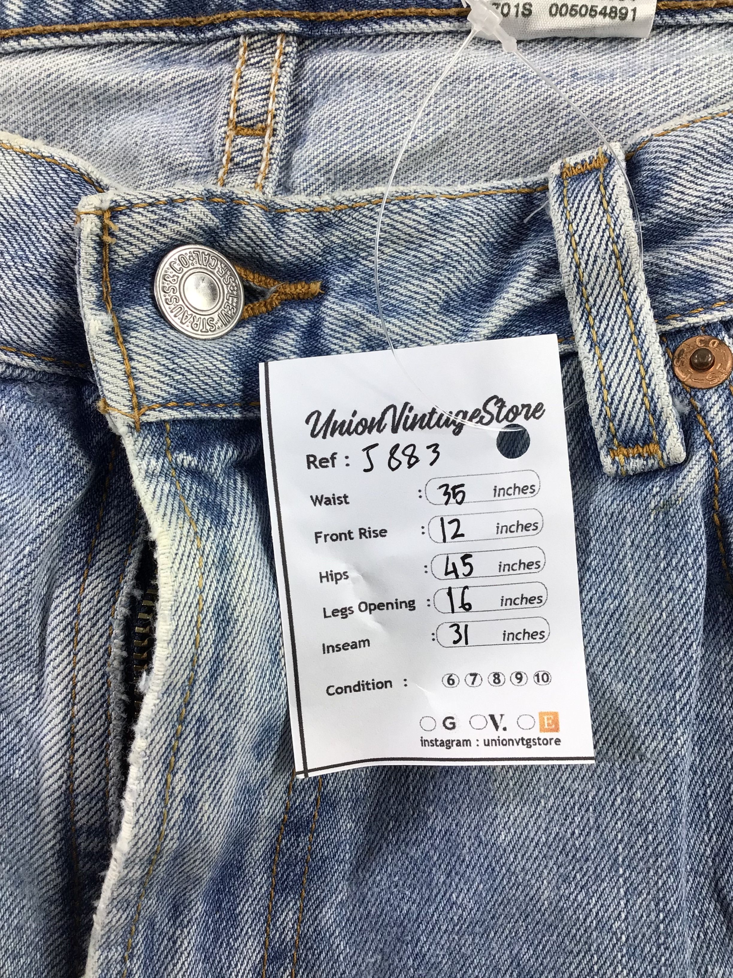 Levi's Vintage Levis 505 Jeans-J883 Size US 35 - 12 Thumbnail