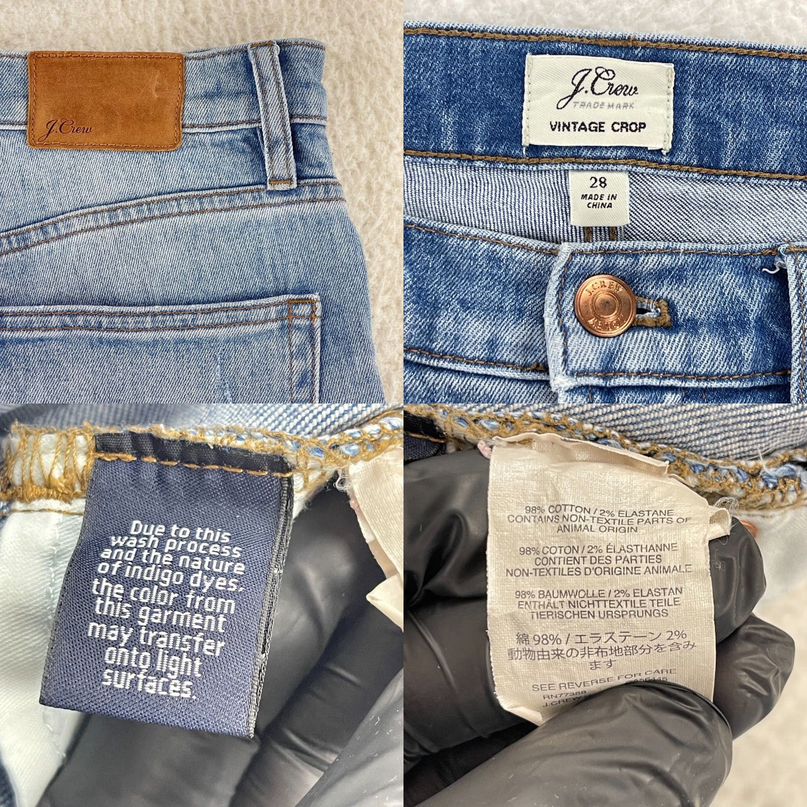 J.Crew J.CREW Jeans Womens Crop Mid-Rise Distressed Blue Denim Size 28 Pants 5-Pocket 26 Inseam Casual Vintage Inspired Size 28" / US 6 / IT 42 - 10 Thumbnail