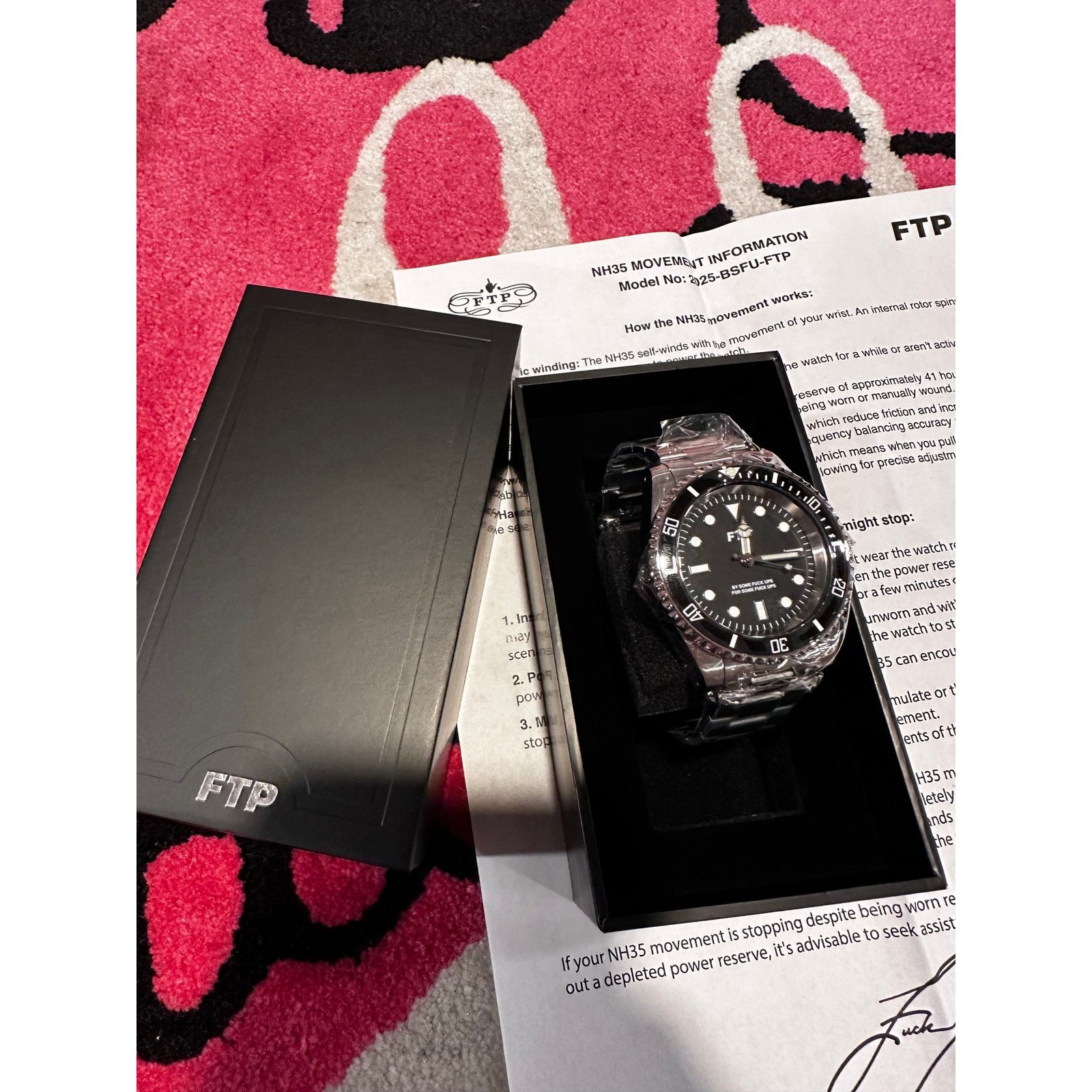 Fuck The Population FTP 2025-BSFU-FTP Timepiece Watch – 41mm – Black Size ONE SIZE - 3 Thumbnail