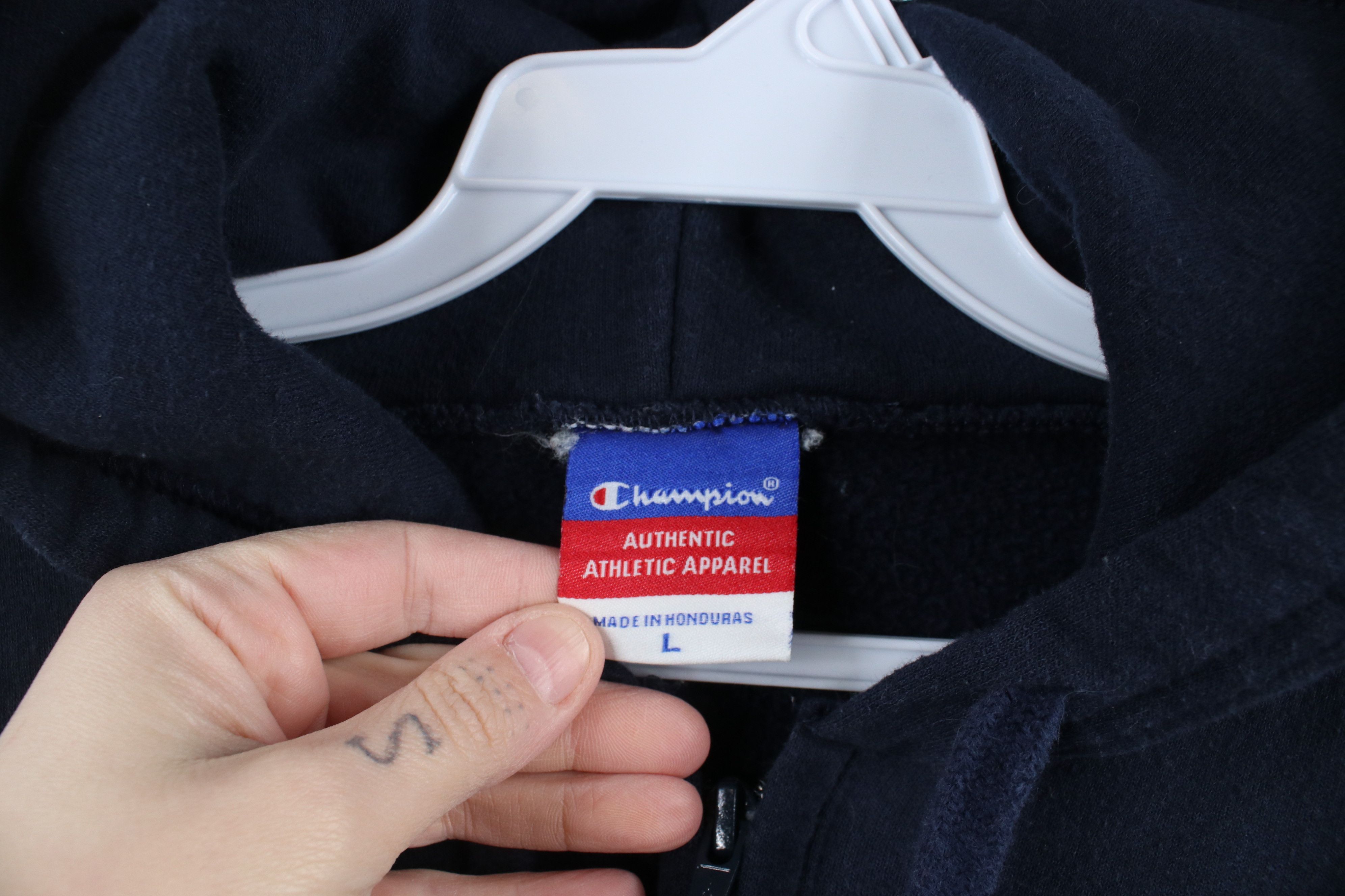 Champion × Vintage Vintage Champion Dame University Football Half Zip Hoodie Size US L / EU 52-54 / 3 - 6 Thumbnail