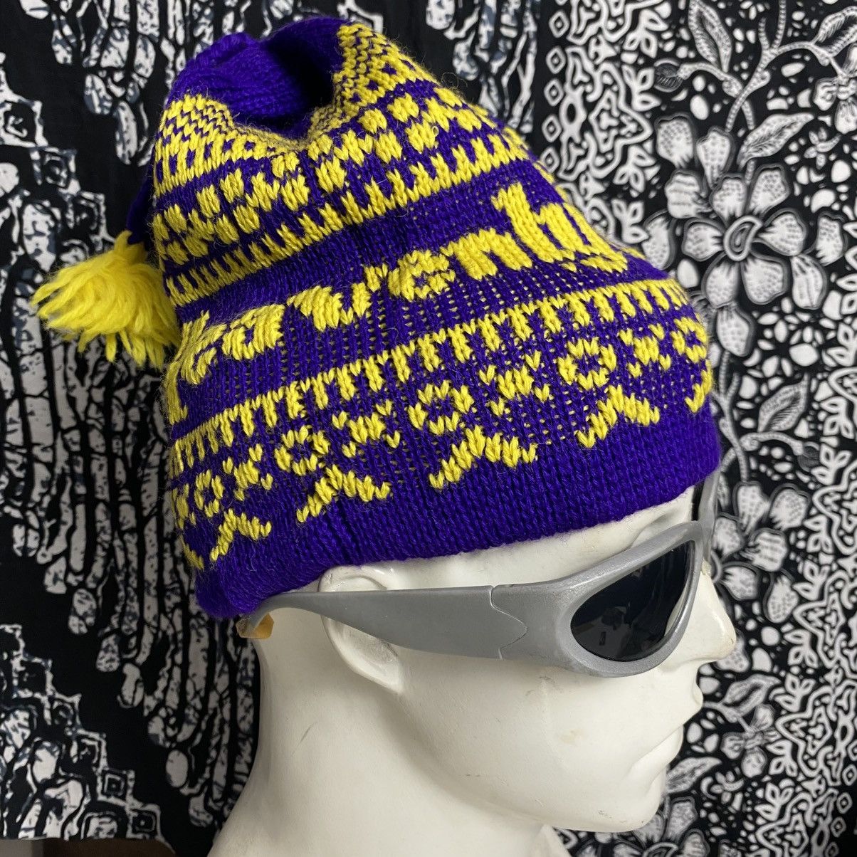 Japanese Brand × Vintage 2000s y2k smiley navajo usa made pom beanie hats Size ONE SIZE - 4 Thumbnail