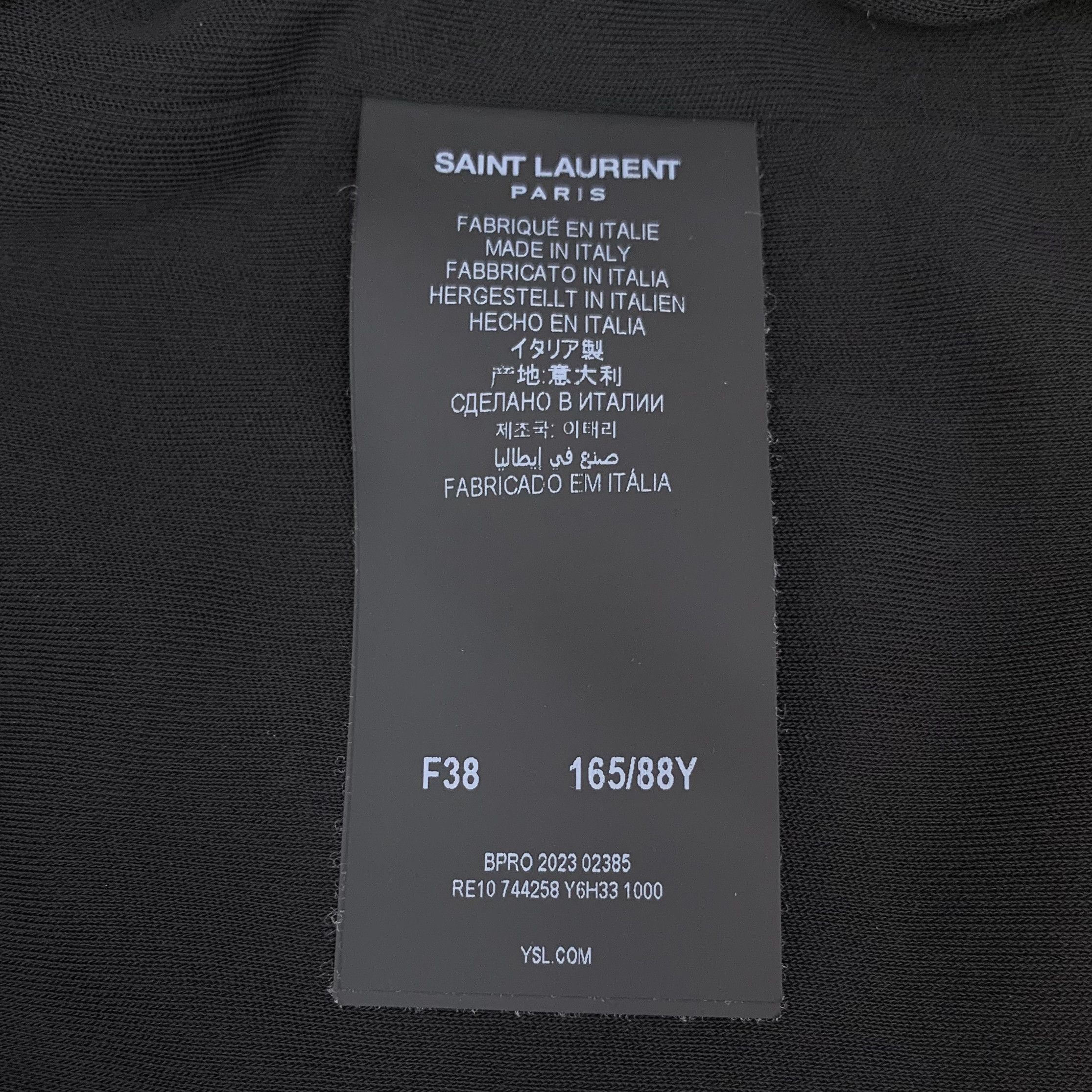 Saint Laurent Paris Saint Laurent Black Long Sleeve Dress (Size S) Size S / US 4 / IT 40 - 4 Thumbnail
