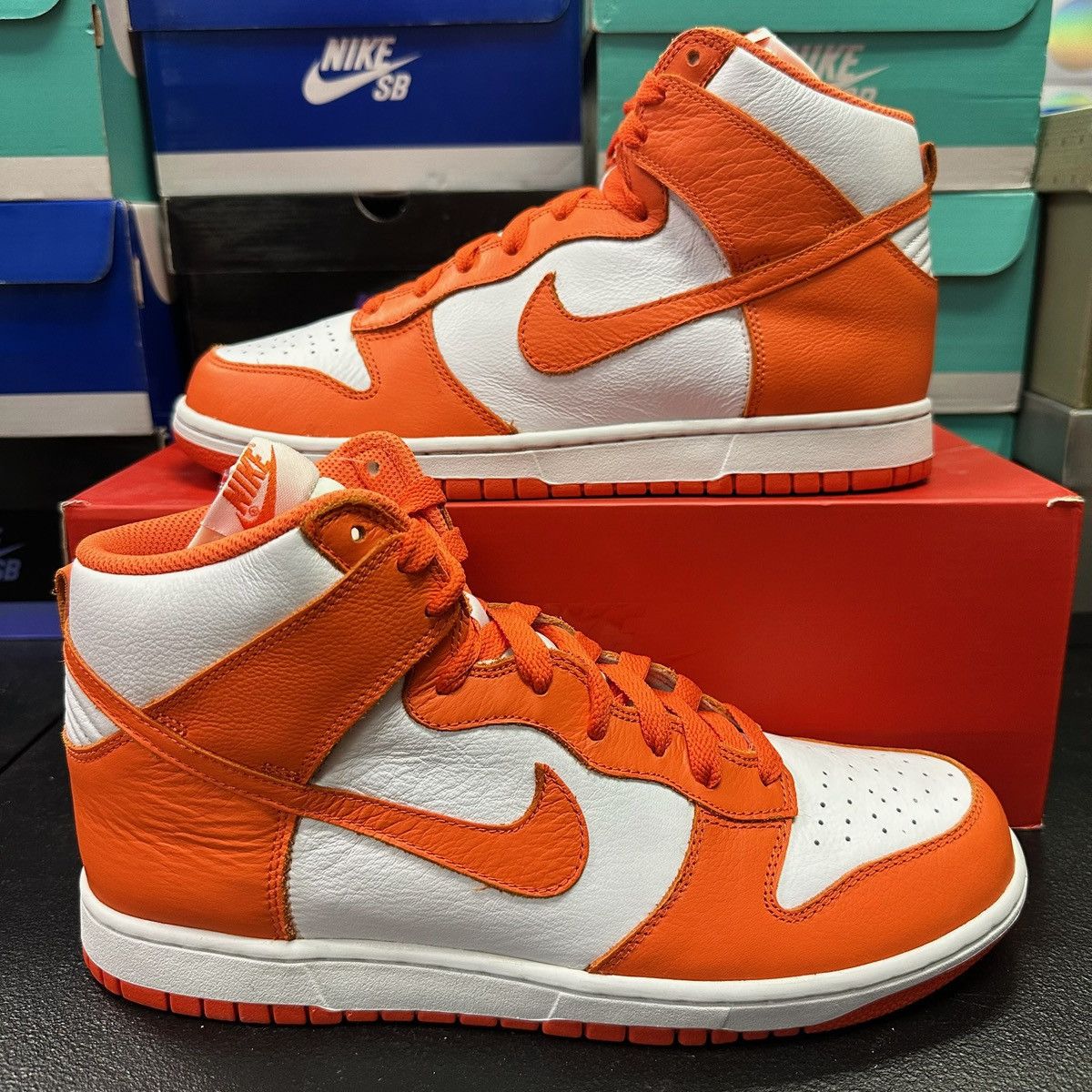 Nike Size 10.5 - Nike Dunk High Retro QS Syracuse 2016 850477-101 Size US 10.5 / EU 43-44 - 1 Thumbnail