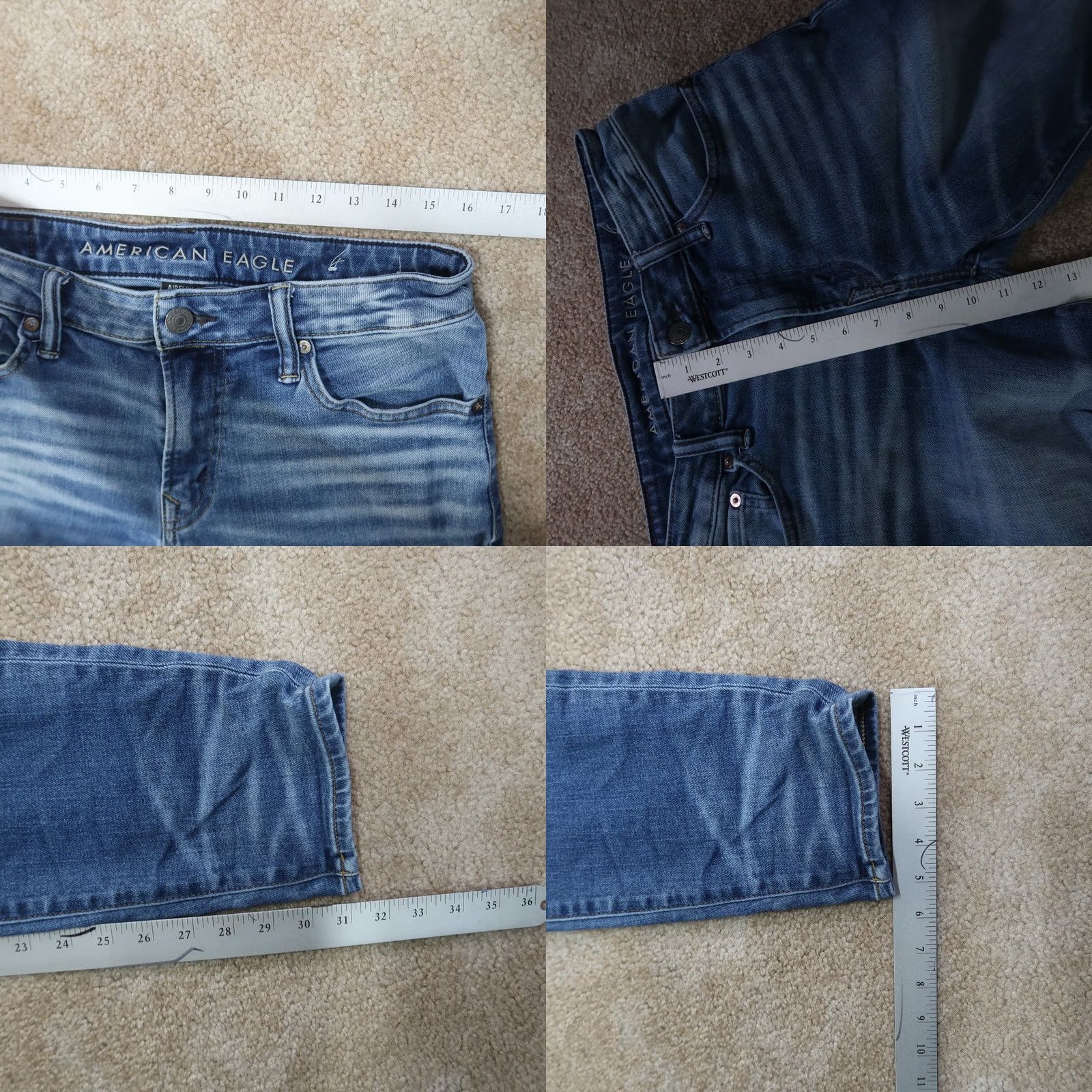 American Eagle Outfitters American Eagle Outfitters Jeans Athletic Skinny Men 32x32 Blue Denim 5-Pocket Inseam 32 Regular Size Size US 32 / EU 48 - 8 Thumbnail
