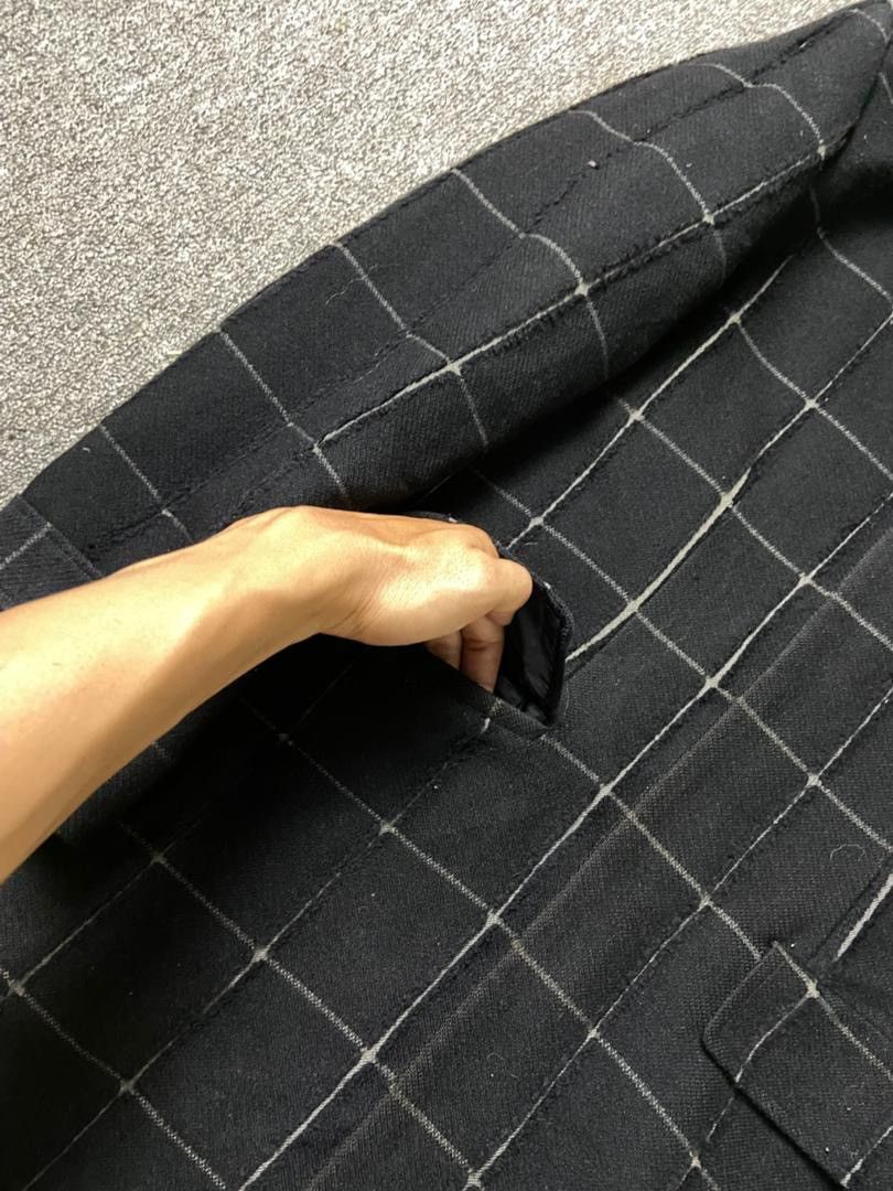 ABAHOUSE ABAHOUSE Brand Wool Blend Checkered Pattern Coat (183) Size US XS / EU 42 / 0 - 10 Thumbnail