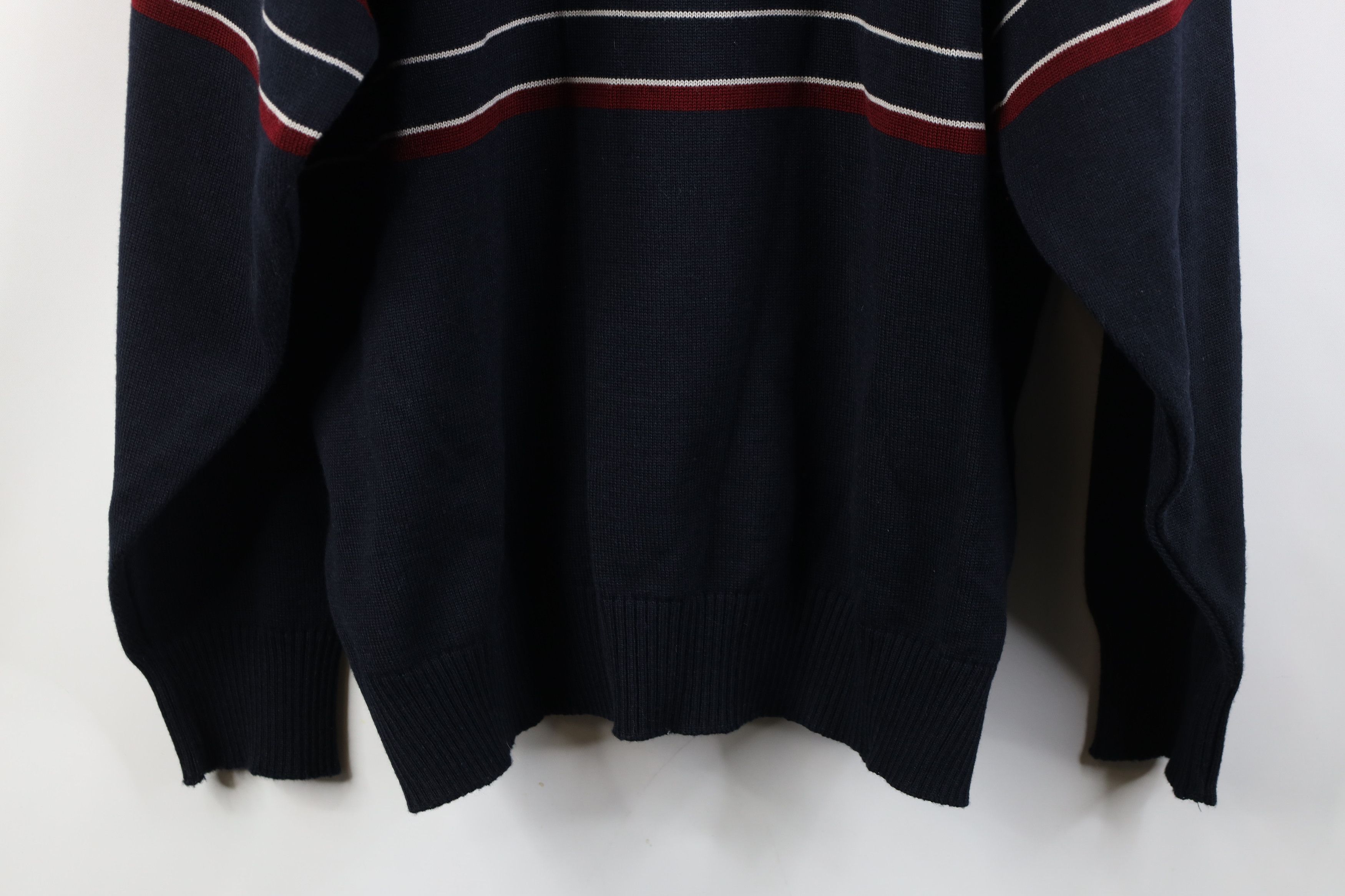 Vintage Vintage 90s Streetwear Knit Striped Cardigan Sweater Blue Size US XL / EU 56 / 4 - 15 Thumbnail