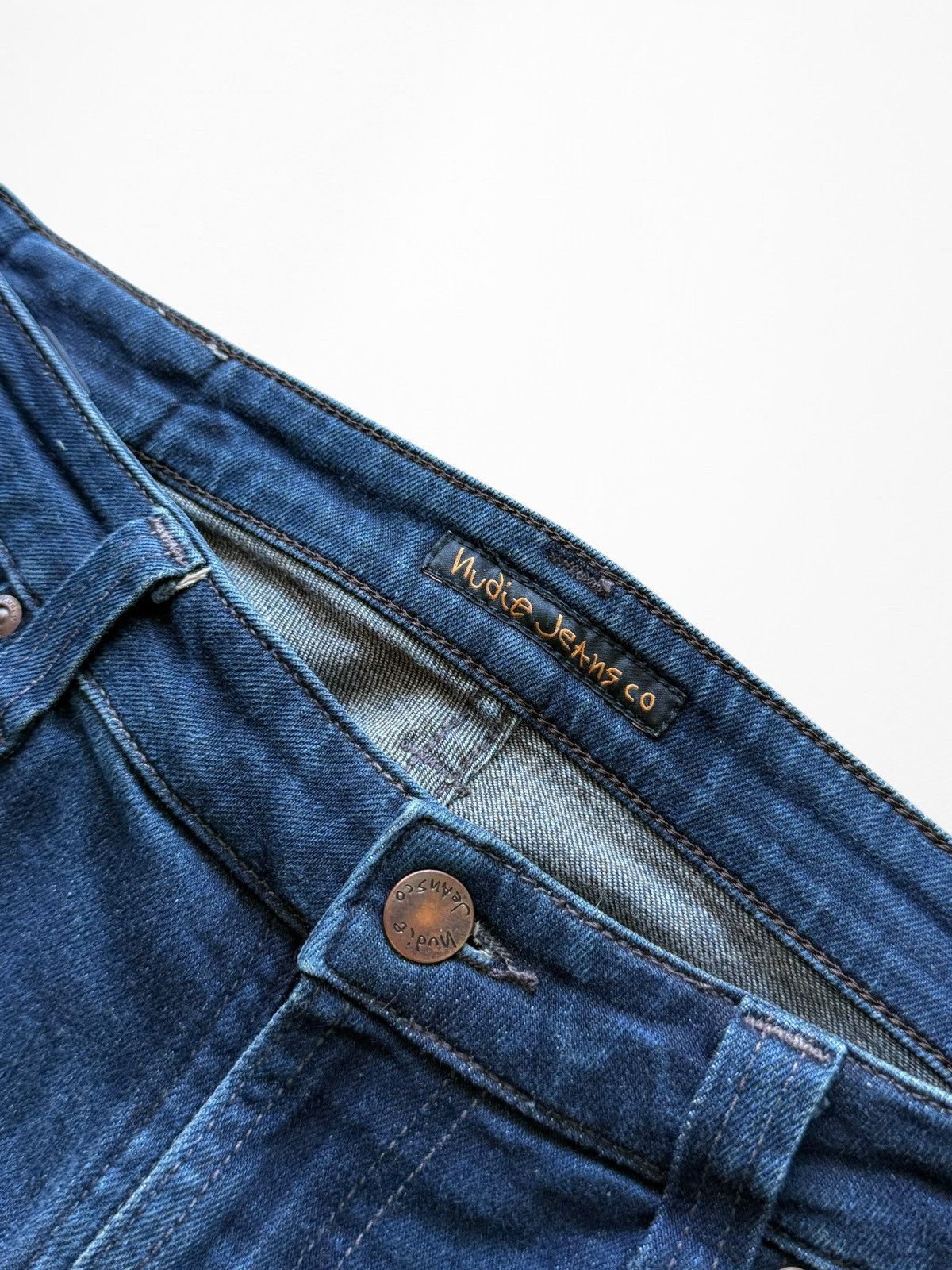 Designer Nudie Jeans Skinny Lin dry steel organic cotton jeans slim Size US 32 / EU 48 - 3 Thumbnail