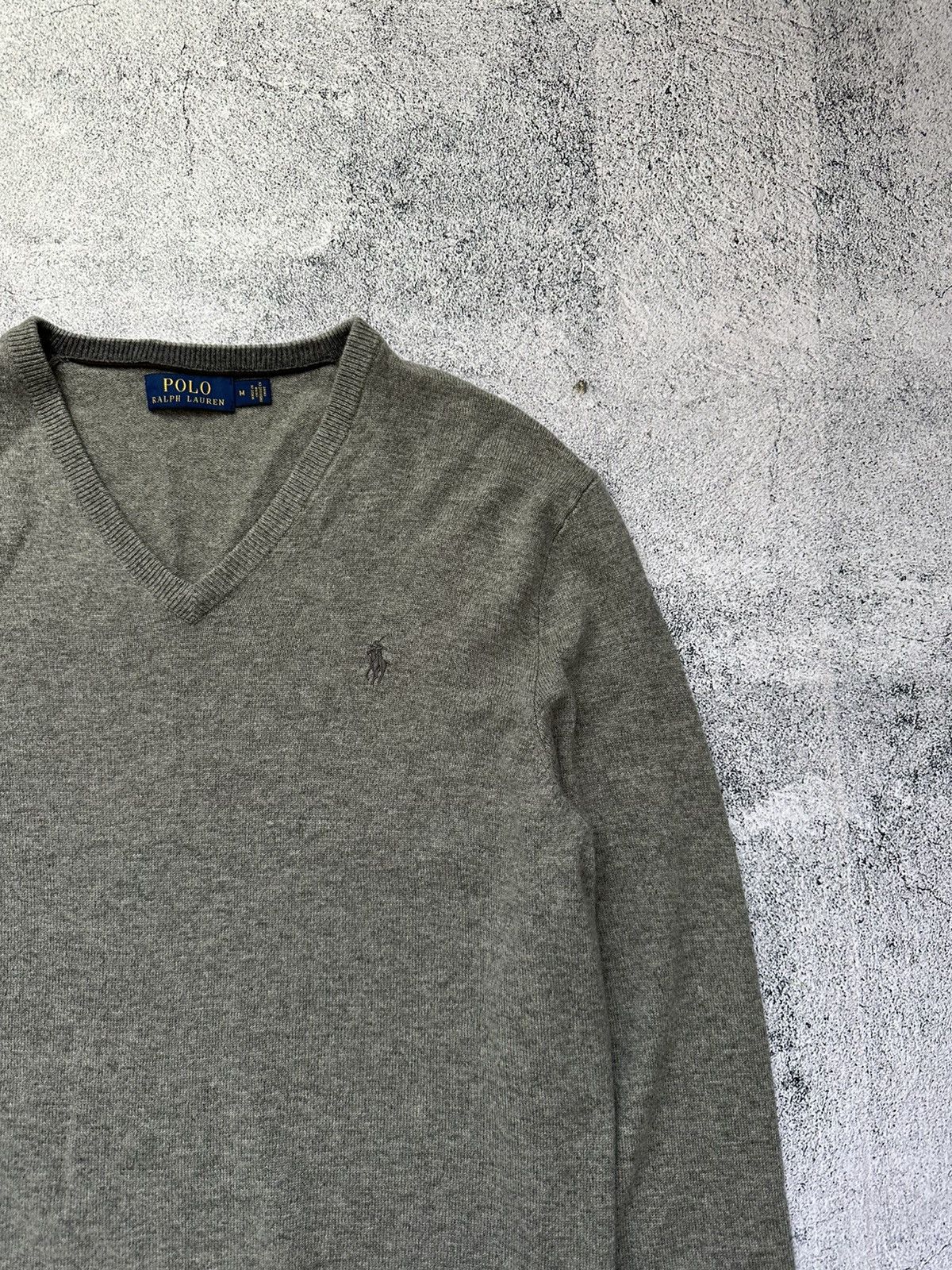 Polo Ralph Lauren Vintage Polo Ralph Lauren Grey Knit Sweater Logo Size US M / EU 48-50 / 2 - 3 Thumbnail